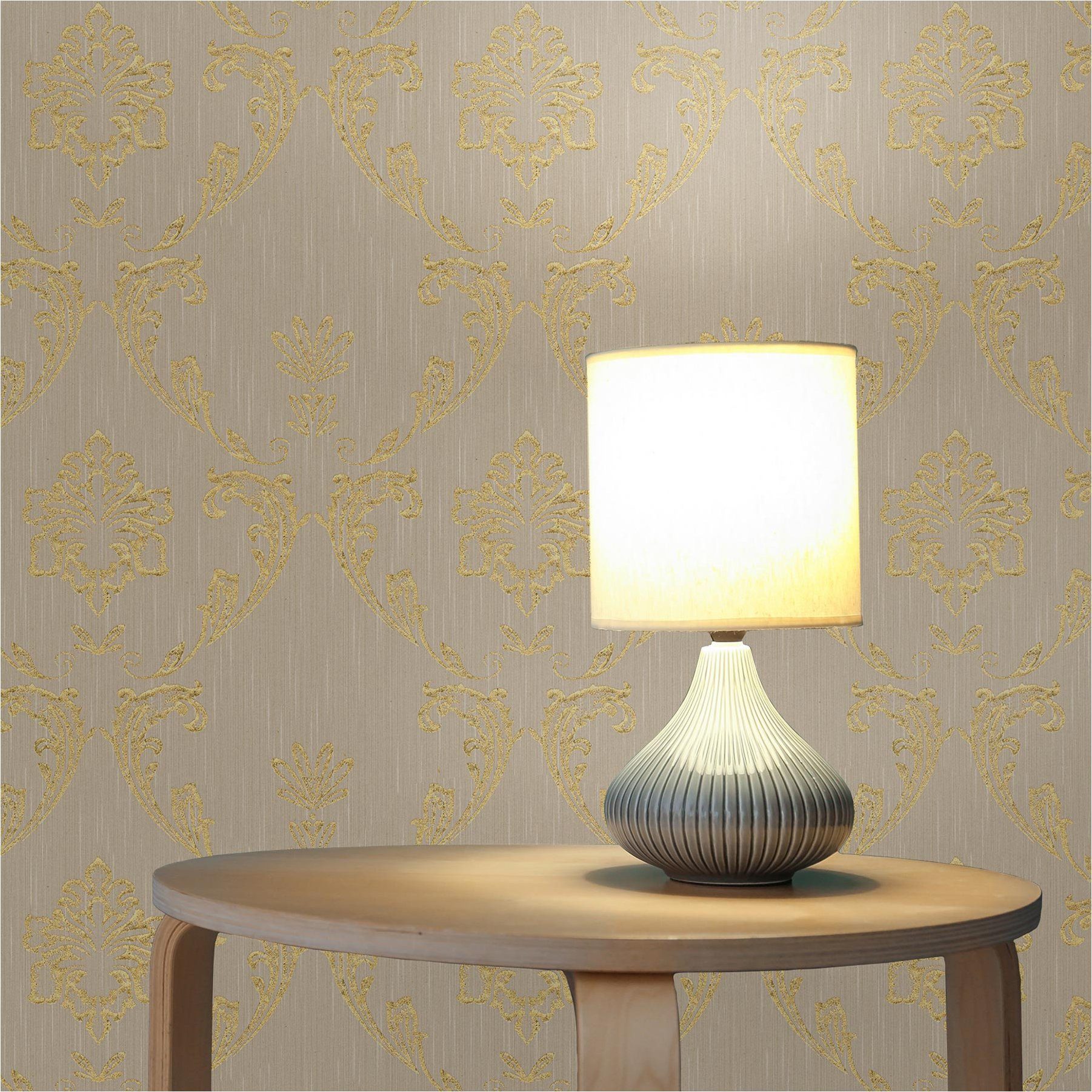 Vliestapete Tapete Barock Giulia M1-No.2171, Vliestapete, Gold, Beige, Ornamen