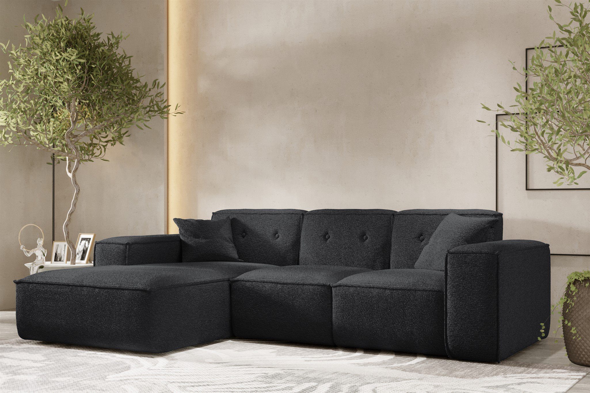 Fun Möbel Ecksofa Designersofa CESINA Ottomane günstig online kaufen