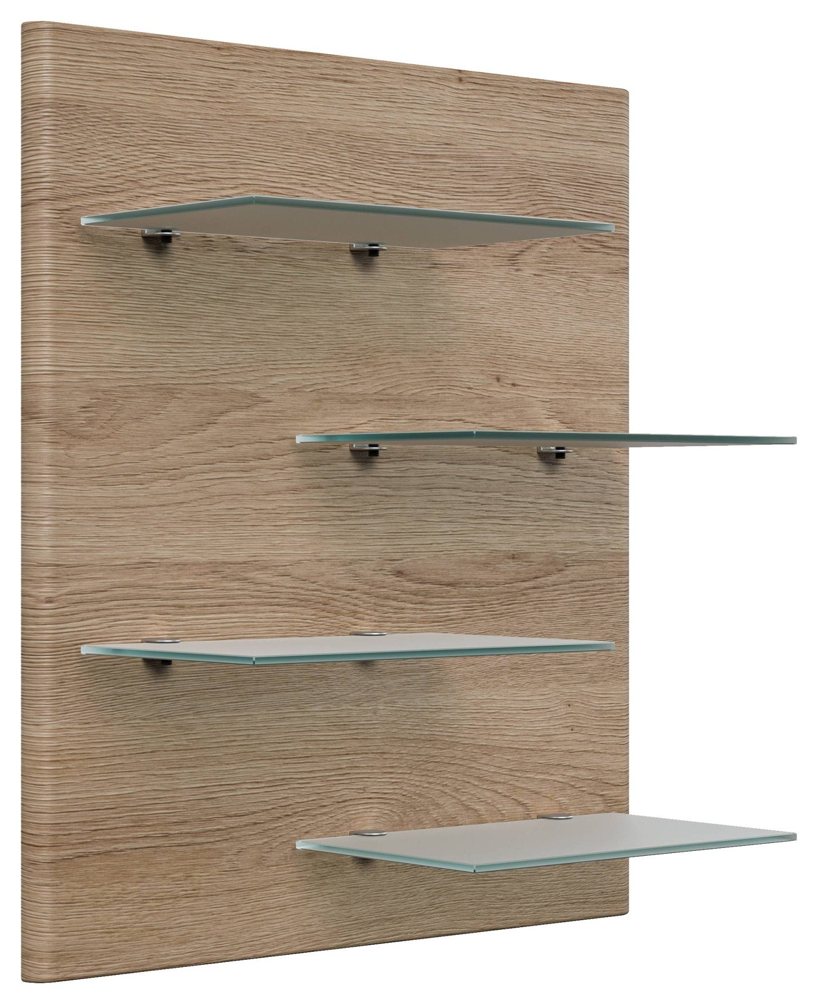 Magnolia Home Ablageregal Wandregal Emotion 4 Glasablagen 52x60 cm Eiche hell