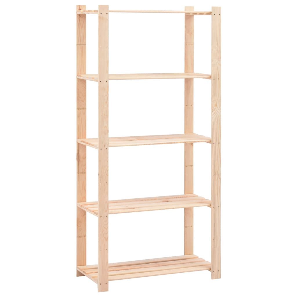 vidaXL Mehrzweckregal Lagerregal mit 5 Böden 8038170 cm Kiefer Massivholz 250 kg