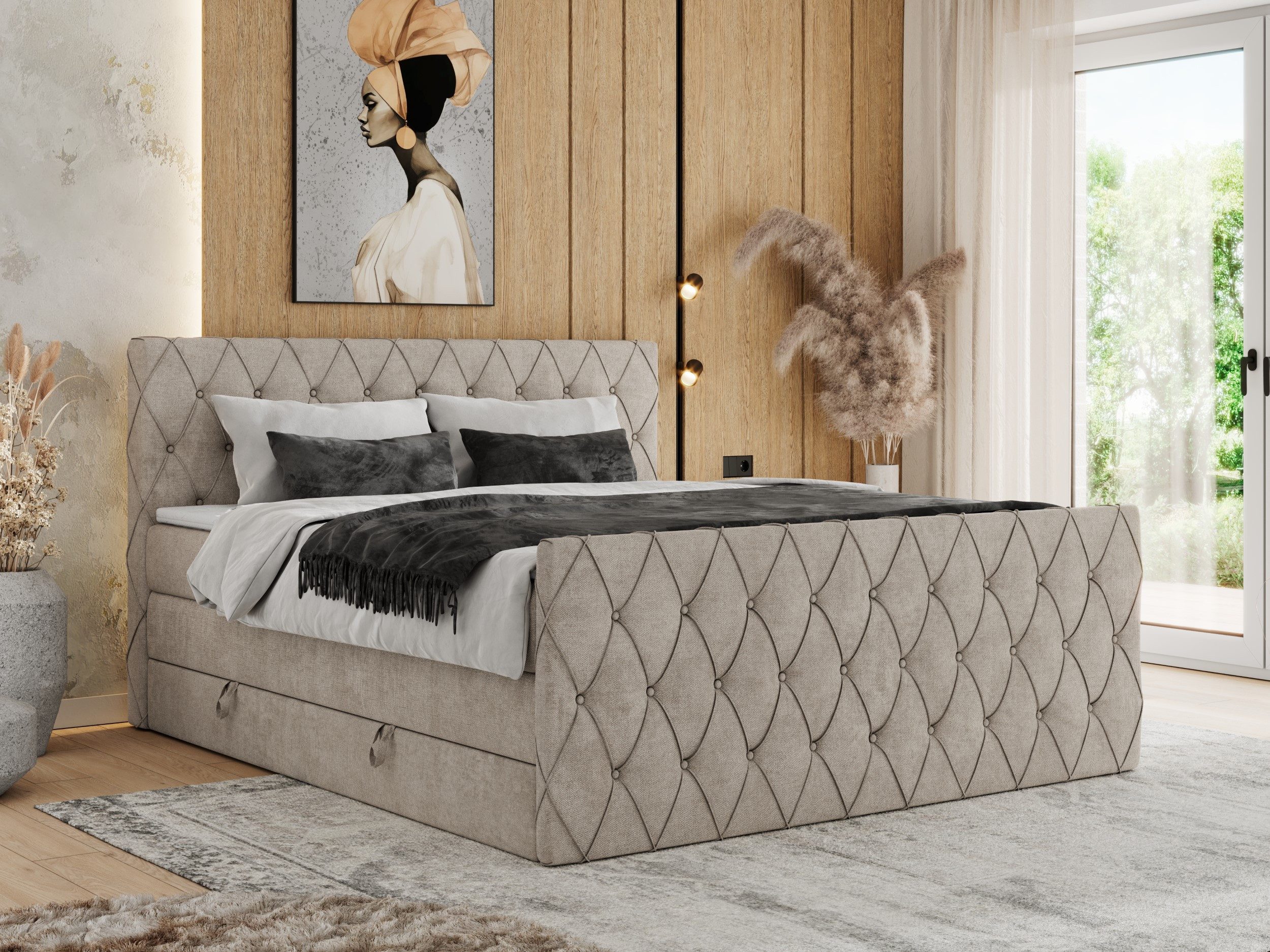 MKS MÖBEL Boxspringbett MIREN KING DUO günstig online kaufen
