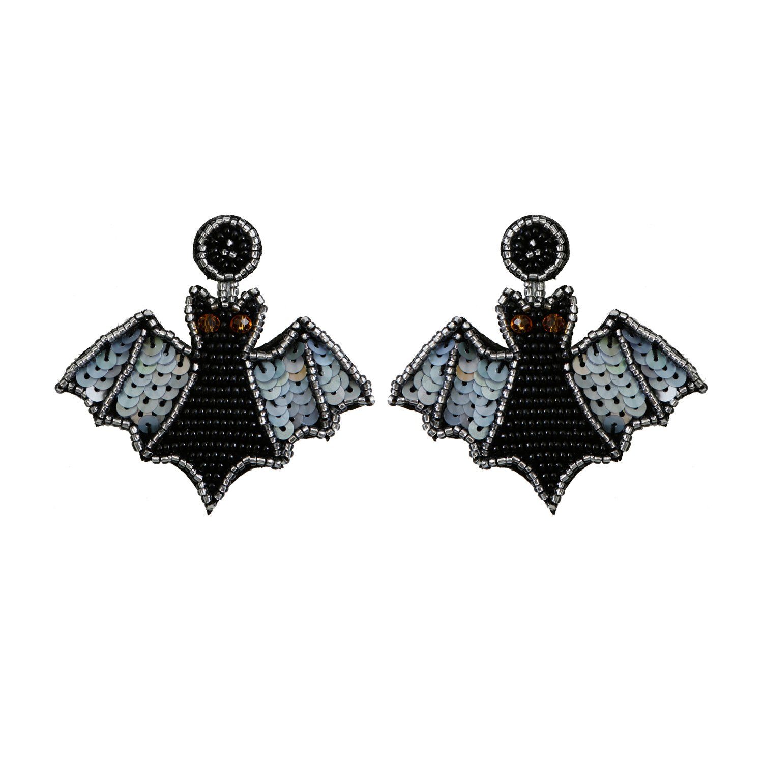 Housruse Paar Ohrhänger Ohrringe, Halloween-Ornamente, Fledermaus-Ohrringe
