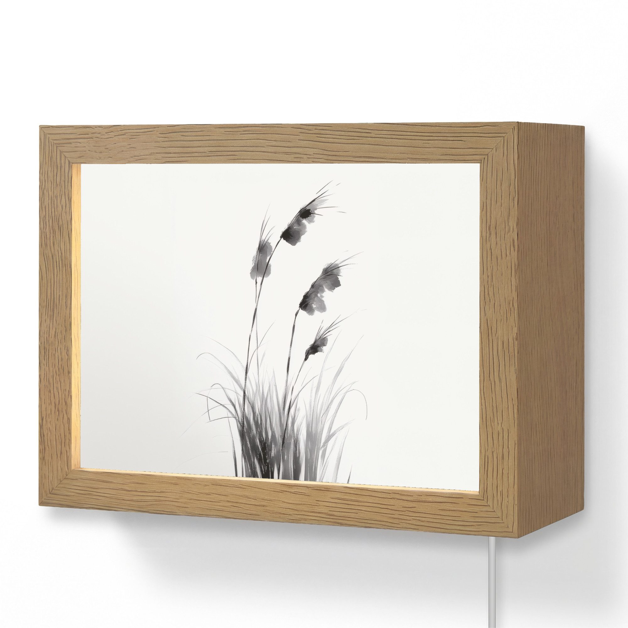 Wandleuchte Lightbox Minimalistisch - Stängel - Weiß