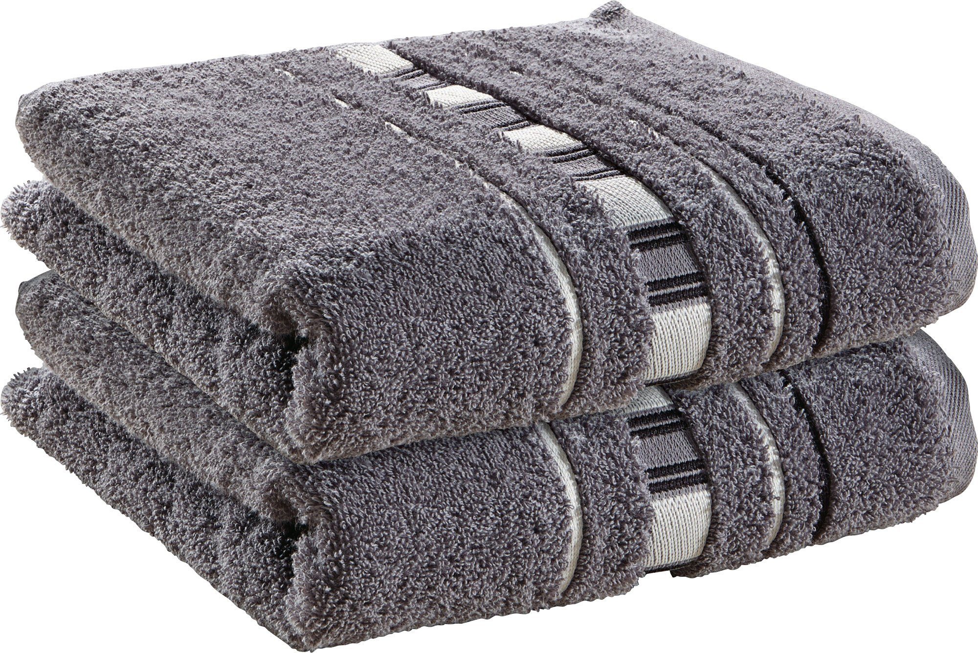 Erwin Müller Handtuch Handtuch "Achern" 2er-Pack, Frottier, Walk-Frottier Uni