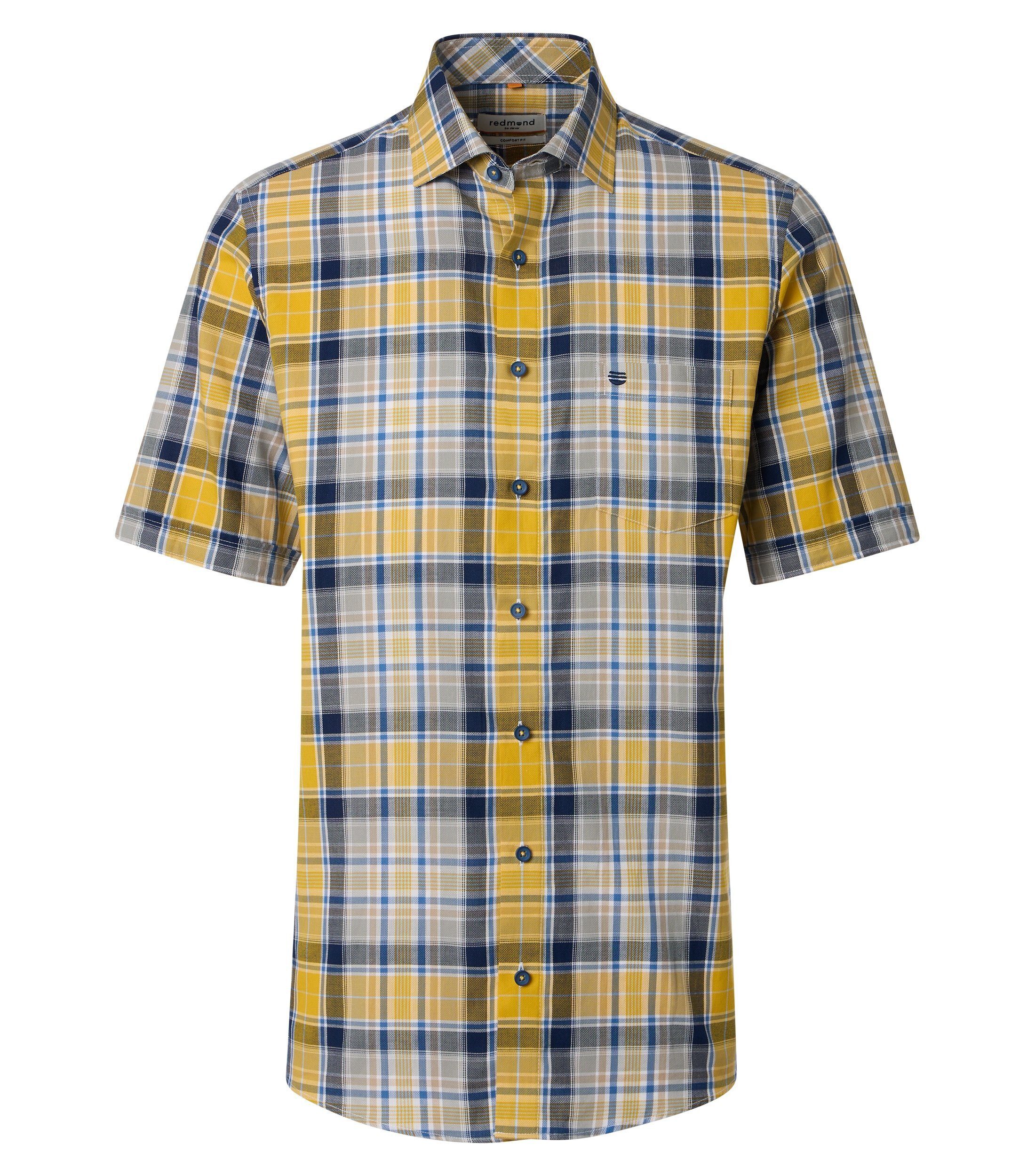 Redmond Kurzarmhemd kariert Comfort Fit