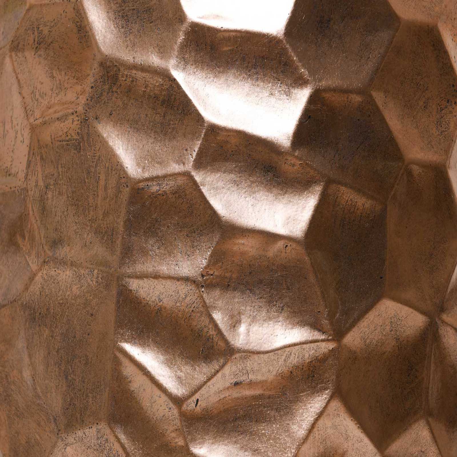 VIVANNO Bodenvase Fiberglas AMOLAR Säule - Satinbronze Mit Muster (1 St), 41x41x75 cm