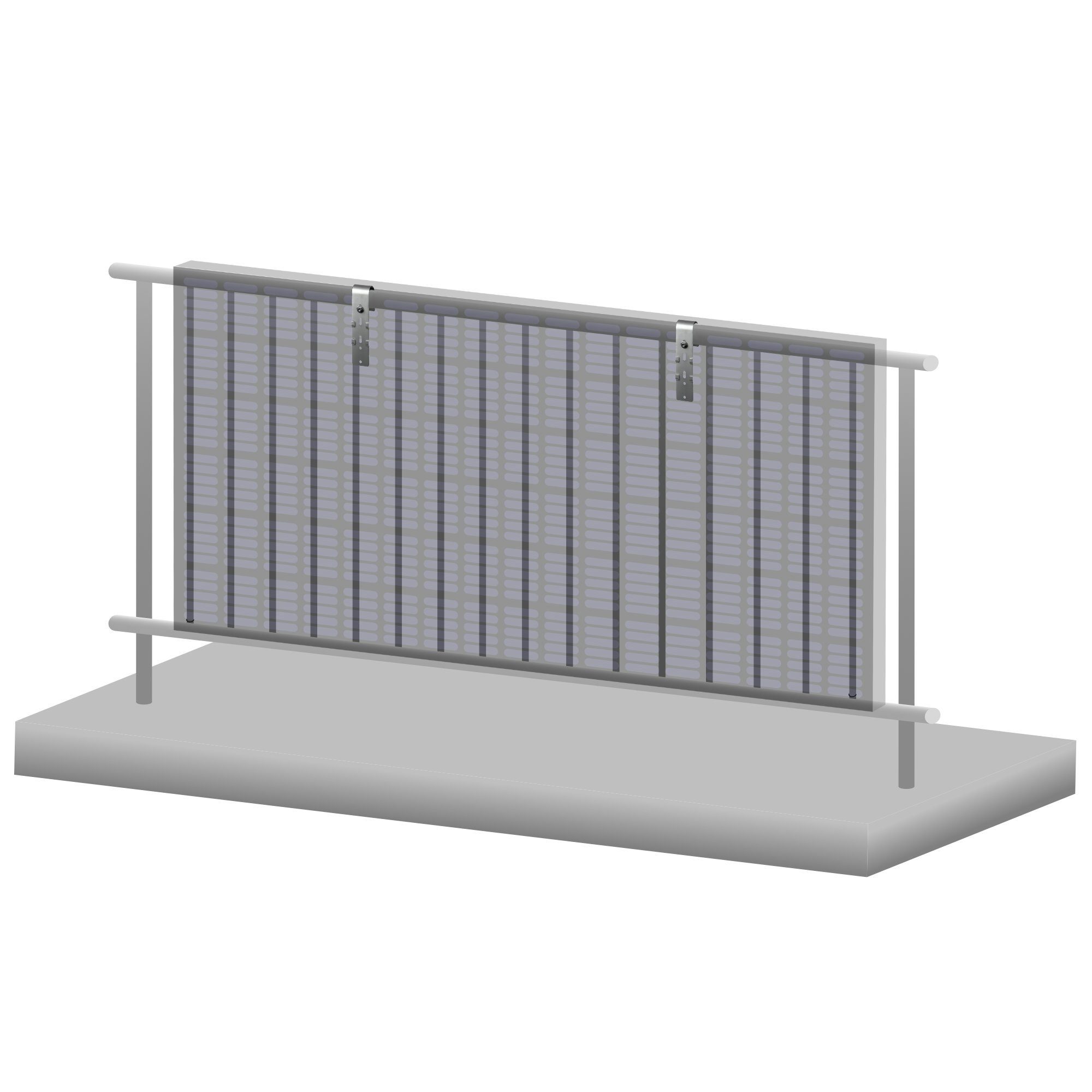 Zelsius Solarmodul Zelsius Solarmodul Balkonhalterung Set für 1 Solarpanel, Set für senkr, (Set, 2 Haken inkl. Montagematerial)