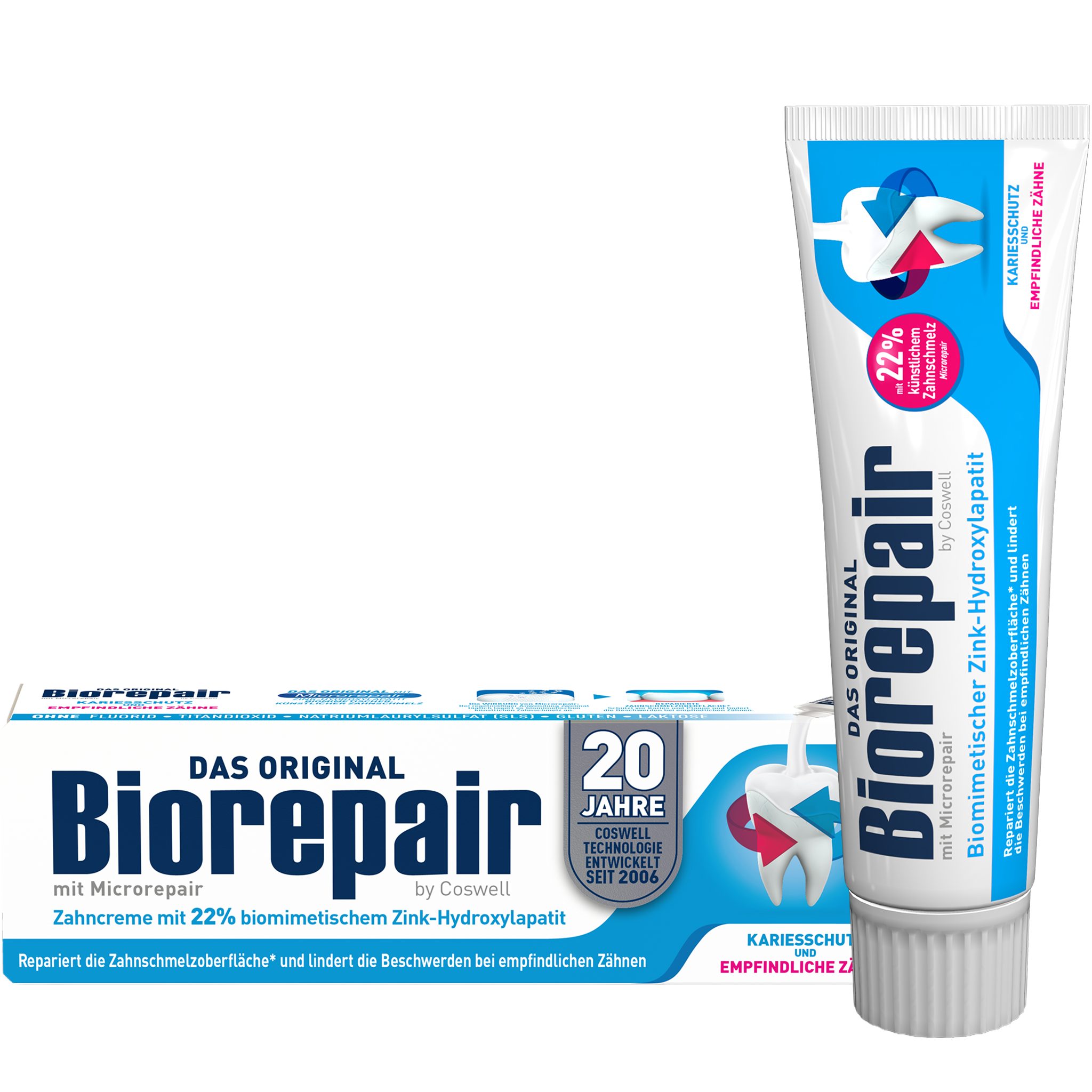 Biorepair Zahnpasta Biorepair Karies-Prophylaxe 75 ml – Zahnschmelzschutz Zahnpasta