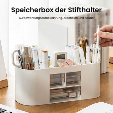 Daisred Aufbewahrungsbox Schreibtisch Organizer Aesthetic, Doppelschicht Desk Storage Boxes (1 St)