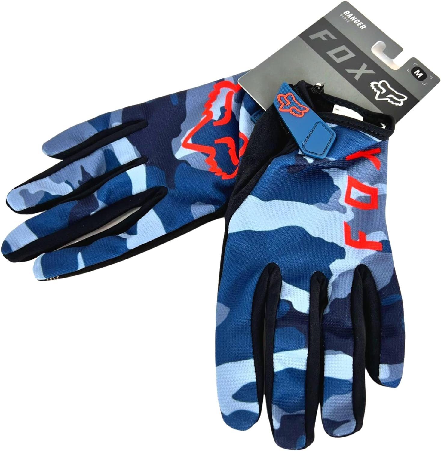 Camo Fox Ranger Motorradhandschuhe Fox Racing Glove Blau Handschuhe