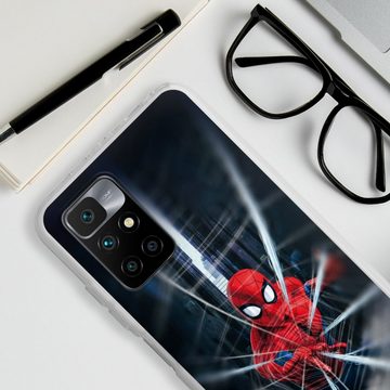 DeinDesign Handyhülle Marvel Kinofilm Spider-Man Webs In Action, Xiaomi Redmi 10 Silikon Hülle Bumper Case Handy Schutzhülle