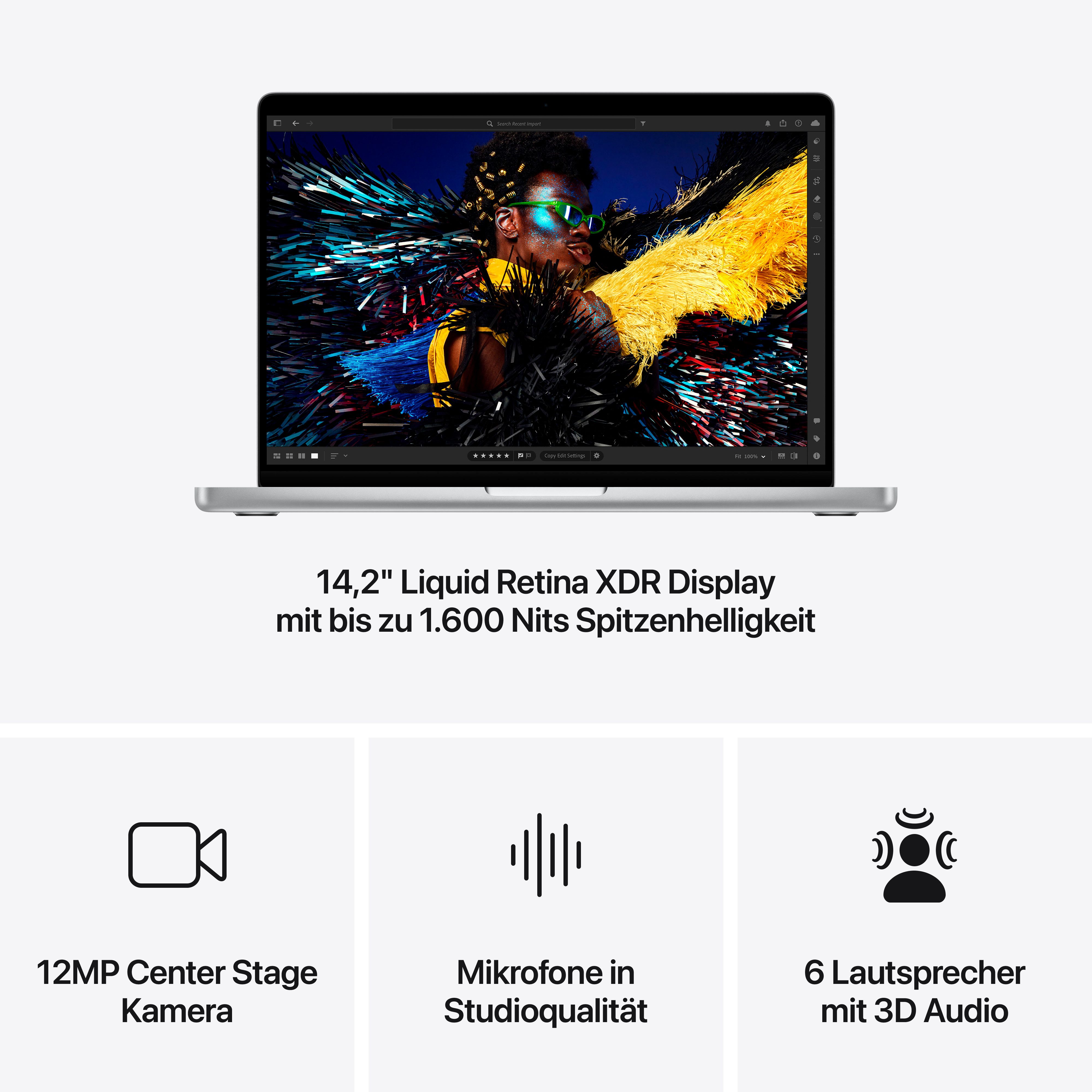 Apple MacBook Pro 14'' CTO Notebook (35,97 cm/14,2 Zoll, Apple M4 Max, 40-Core GPU, 2000 GB SSD)