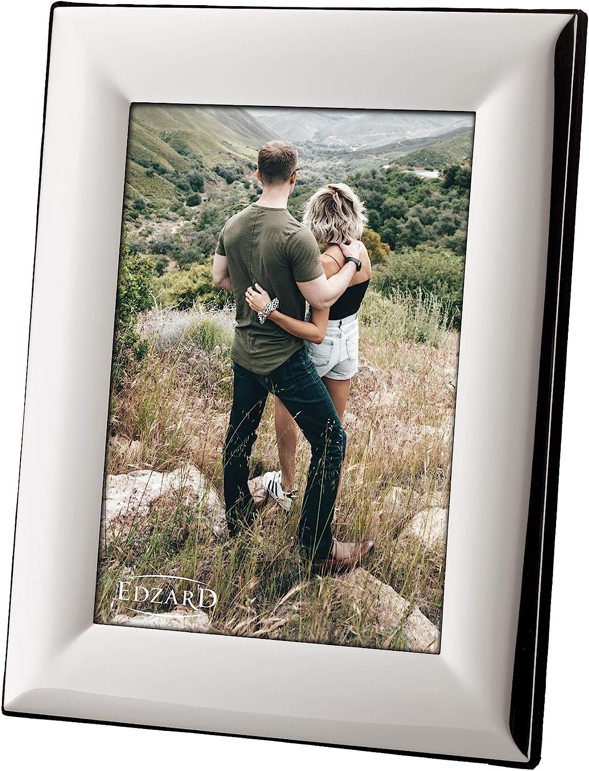 EDZARD Bilderrahmen Gela, versilbert und anlaufgeschützt, für 13x18 cm Foto