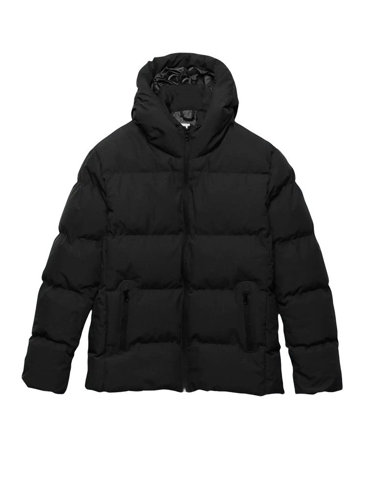 KİP Jeansjacke Schwarzer Regular Fit Kapuzenmantel