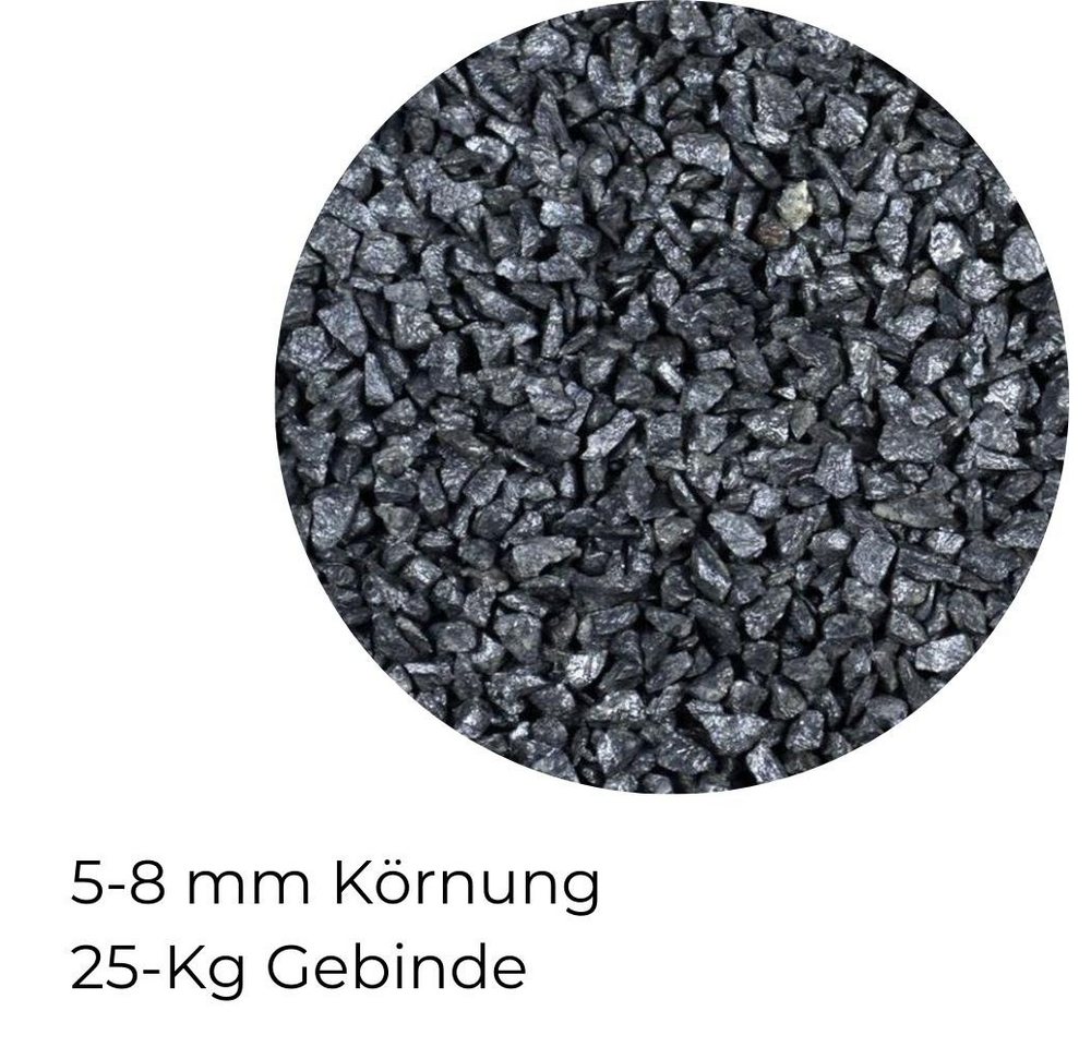 Thumbnail - GarPet Zierkies Zierkies 25 kg Ziersplitt Basalt Anthrazit Aquarium Garten Weg Kies