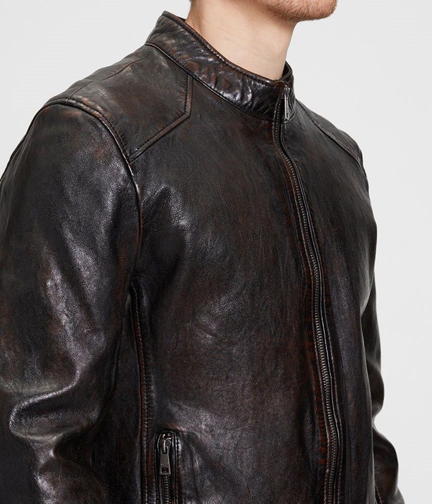 Mauritius Lederjacke MMAdelmo Bikerjacke aus antikem Lammleder günstig online kaufen
