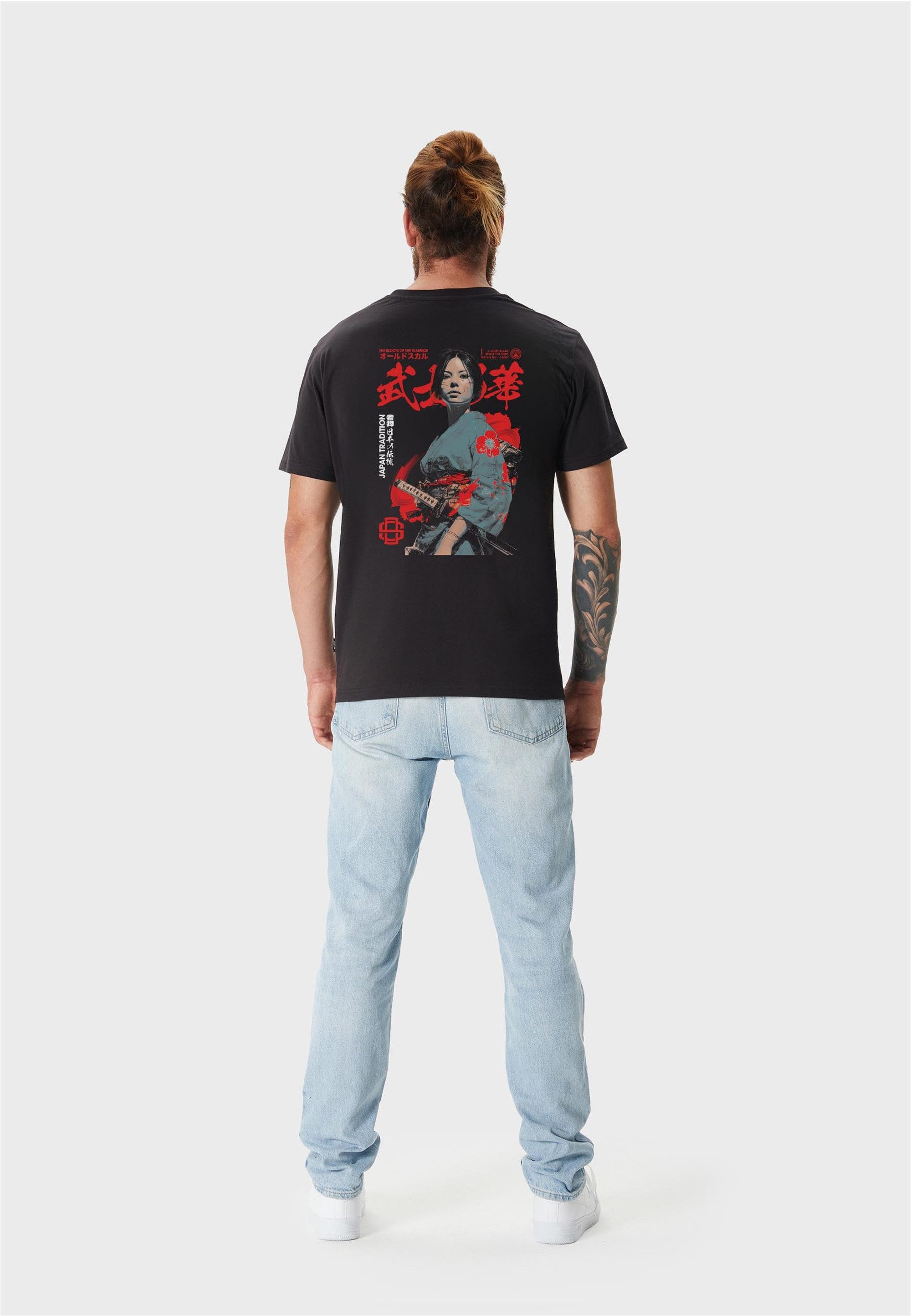 Oldskull T-Shirt Asian Blossom Warrior Graphic mit fernöstlichem Motivprint günstig online kaufen