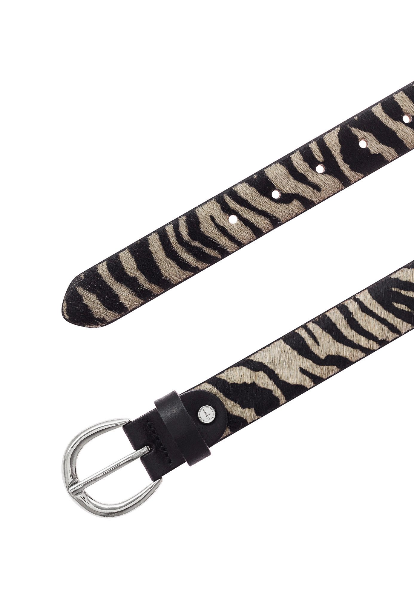 Tamaris Ledergürtel "Elsa Silver" Fell-Optik