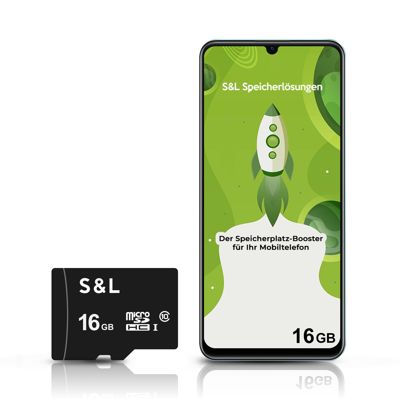 Tec-Expert microSD Karte S&L für Xiaomi Poco C75 5G Speicherkarte (16 GB, Class 10, microSDHC)