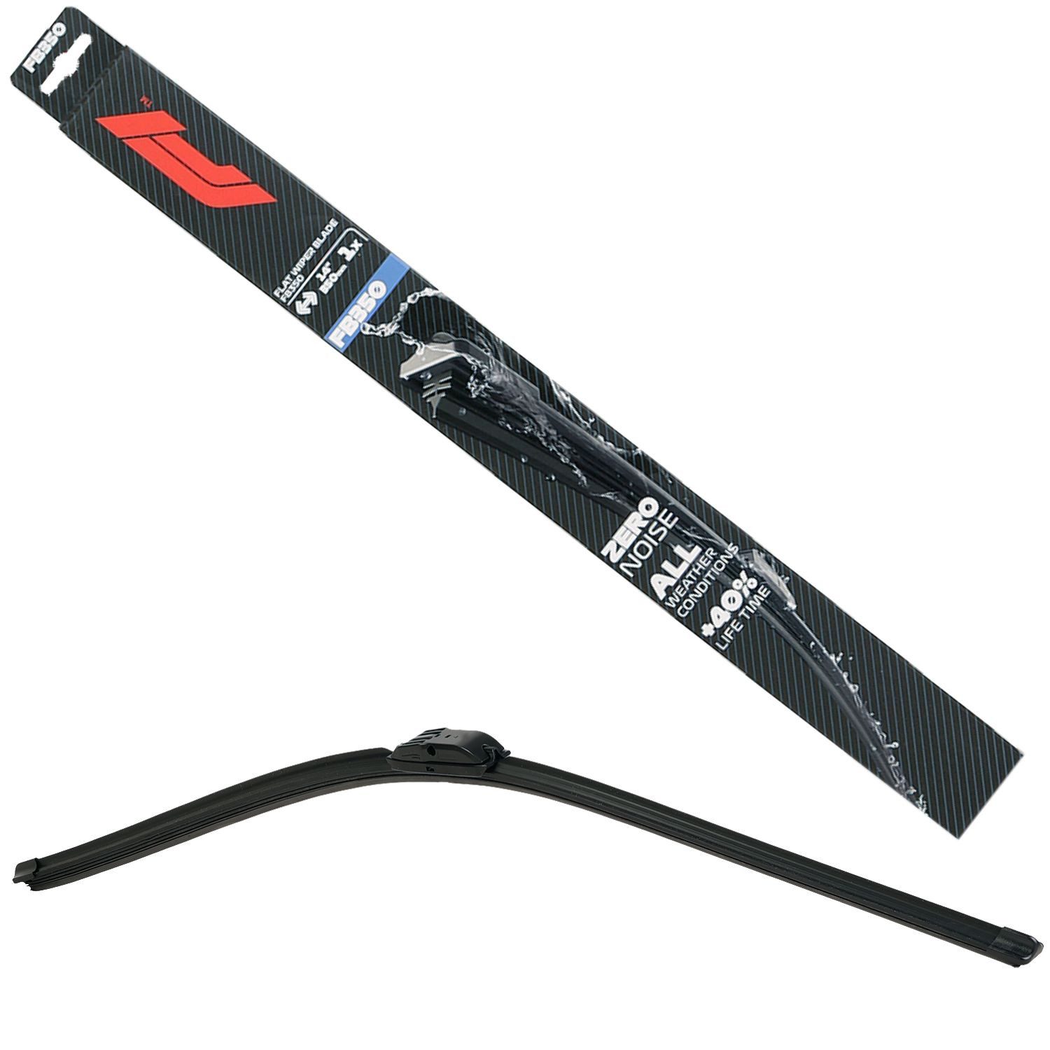Formula 1 Scheibenwischblätter F1 FB350 Wischerblatt 350mm Scheibenwischer, vorne, (Packung), 14" Flachbalkenwischer Spoiler Multi Adapter-System Fahrer Beifahrer