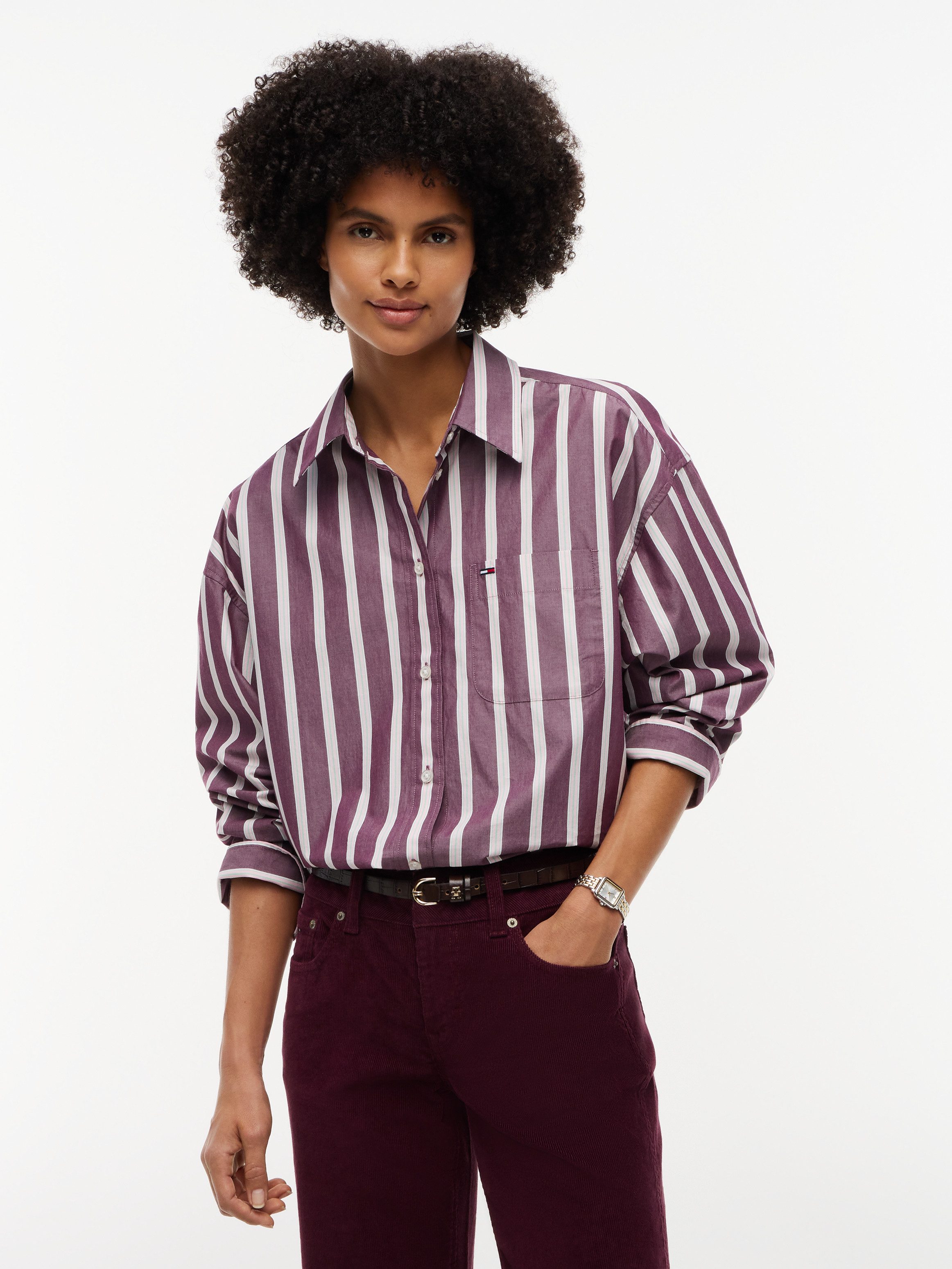 Tommy Jeans Langarmbluse TJW OVS ESSENTIAL SHIRT EXT Baumwolle
