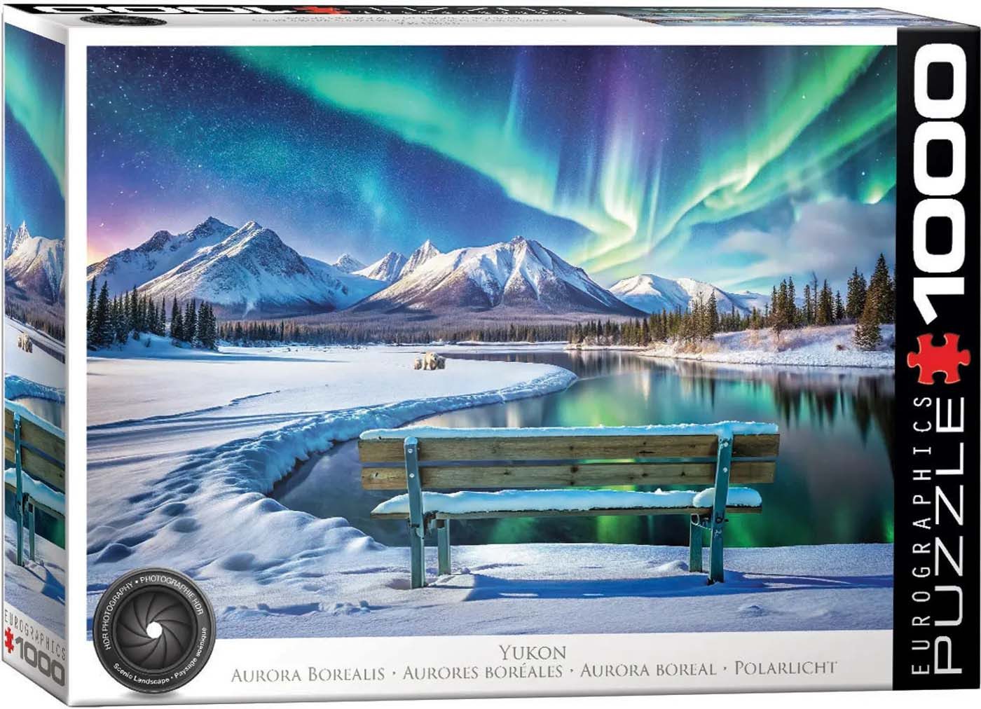 Puzzle 1000 Teile Puzzle - Yukon Northern Lights, Puzzleteile
