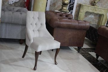 JVmoebel Stuhl, Esszimmer Stühle Luxus Sessel Stuhl Holz Weiß Stühle Wohnzimmer Möbel Sofort