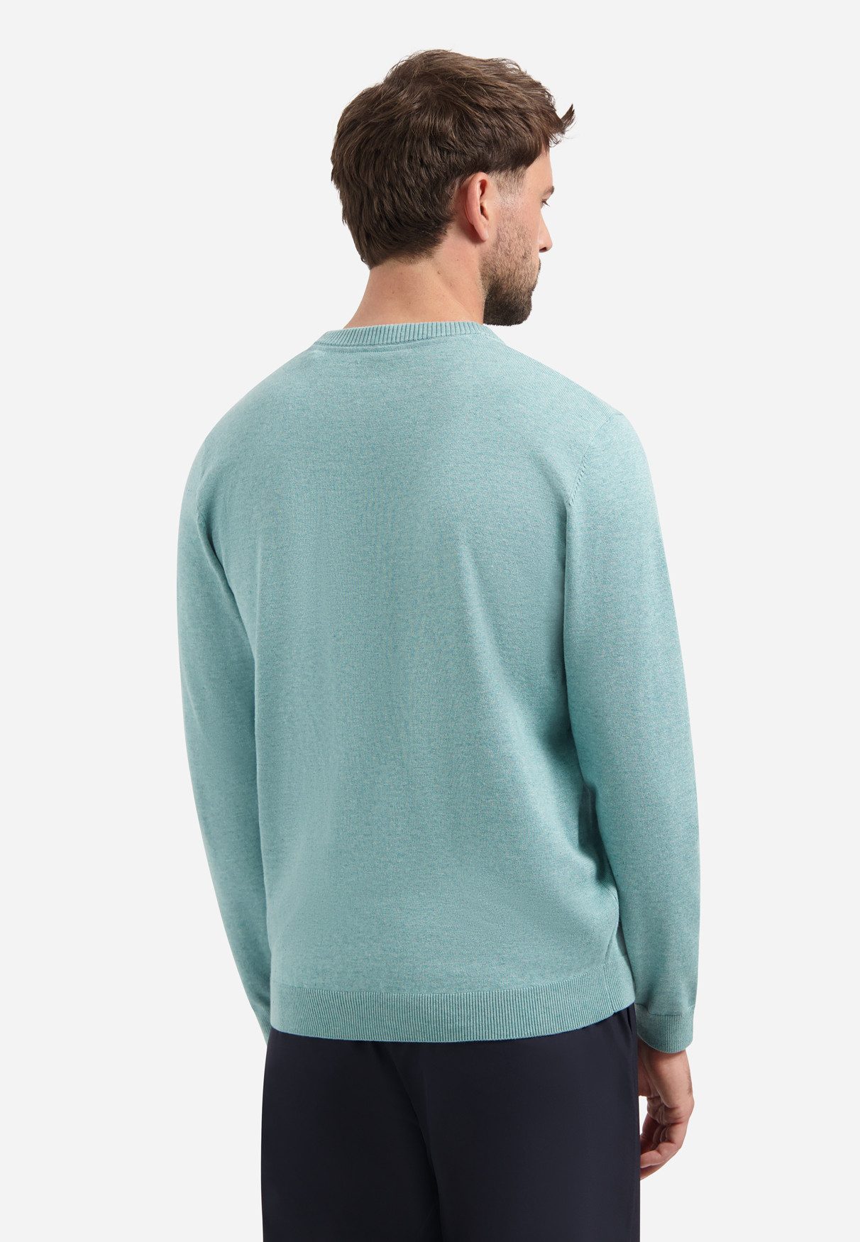 NO EXCESS Strickpullover Pullover Crewneck 2 Coloured Melang