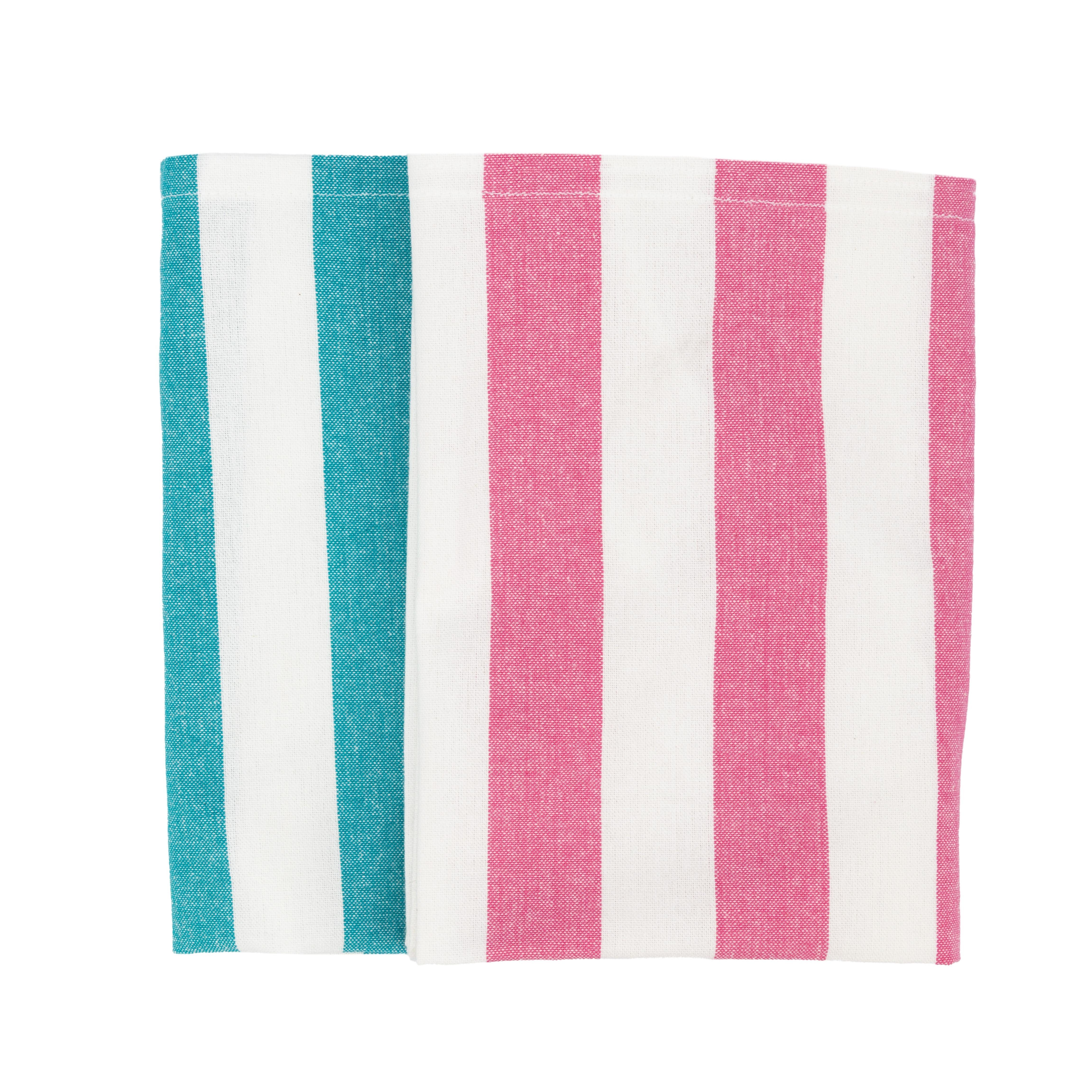 El Puente Geschirrtuch Geschirrtücher in Pink und Blau (2er-Set), Handmade, (2), Handmade