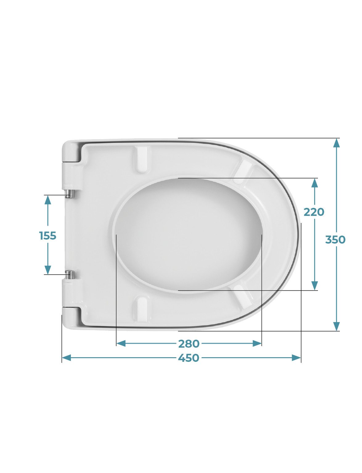 Calmwaters WC-Sitz iCon (Alternative von Calmwaters), Für Keramag iCon 204000 und 204060, Duroplast,D-Form, 26LP5381