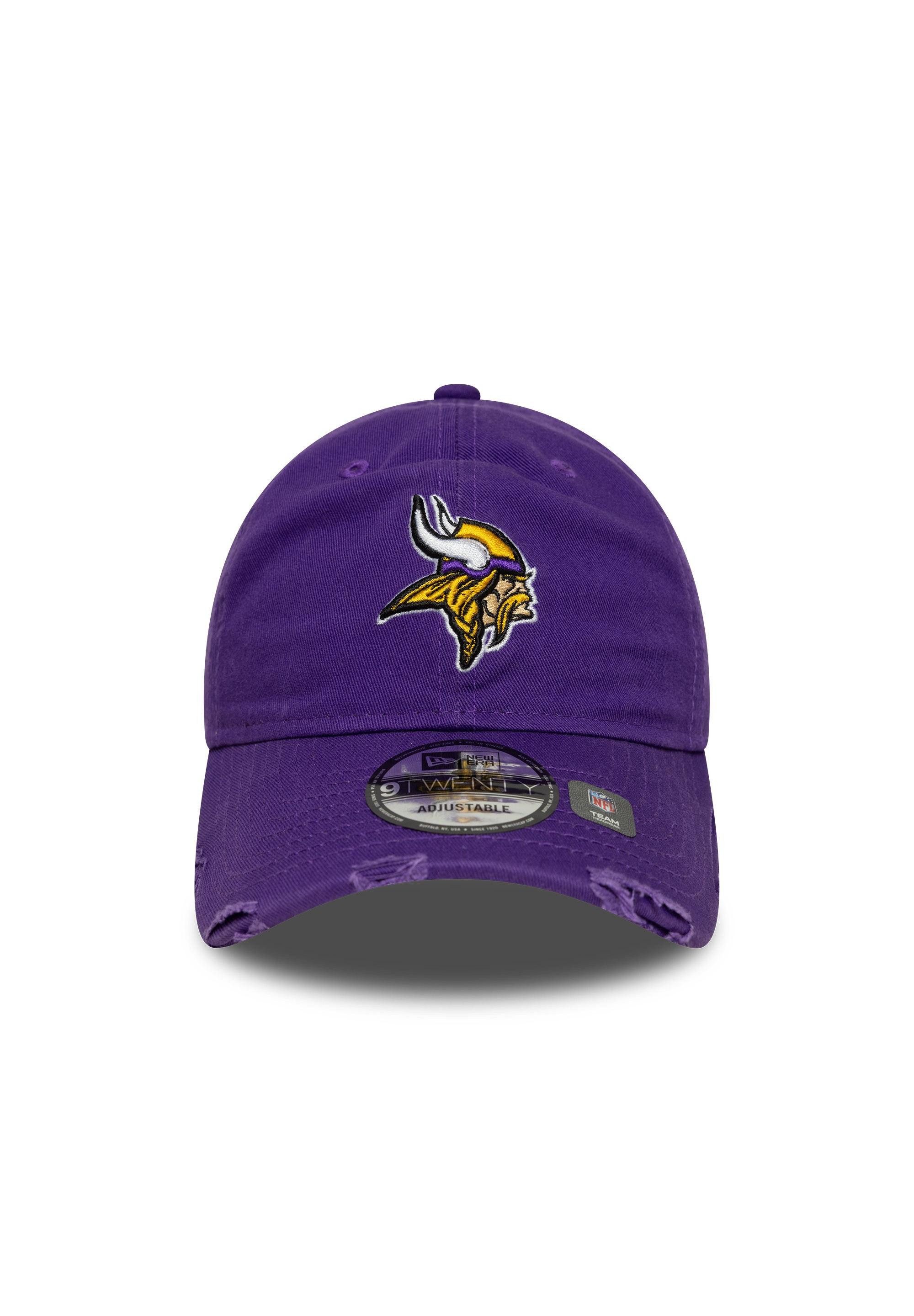 New Era Baseball Cap Minnesota Vikings NFL Wash Distressed 9Twenty Cap Lila (1-St)