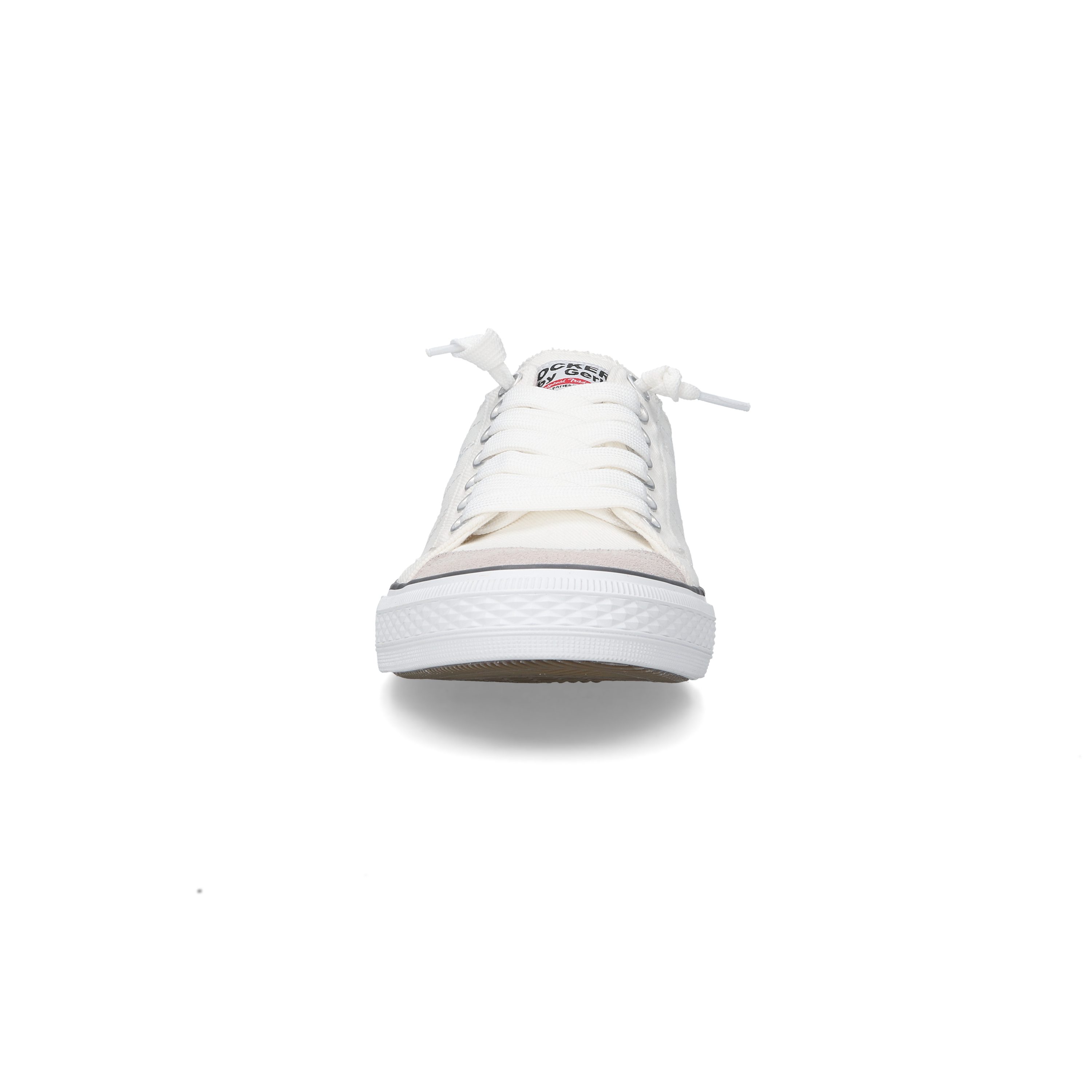 Dockers by Gerli Slip-On Sneaker, Freizeitschuh, Retro Sneaker, Fake Schnürung, in cooler Jeansoptik