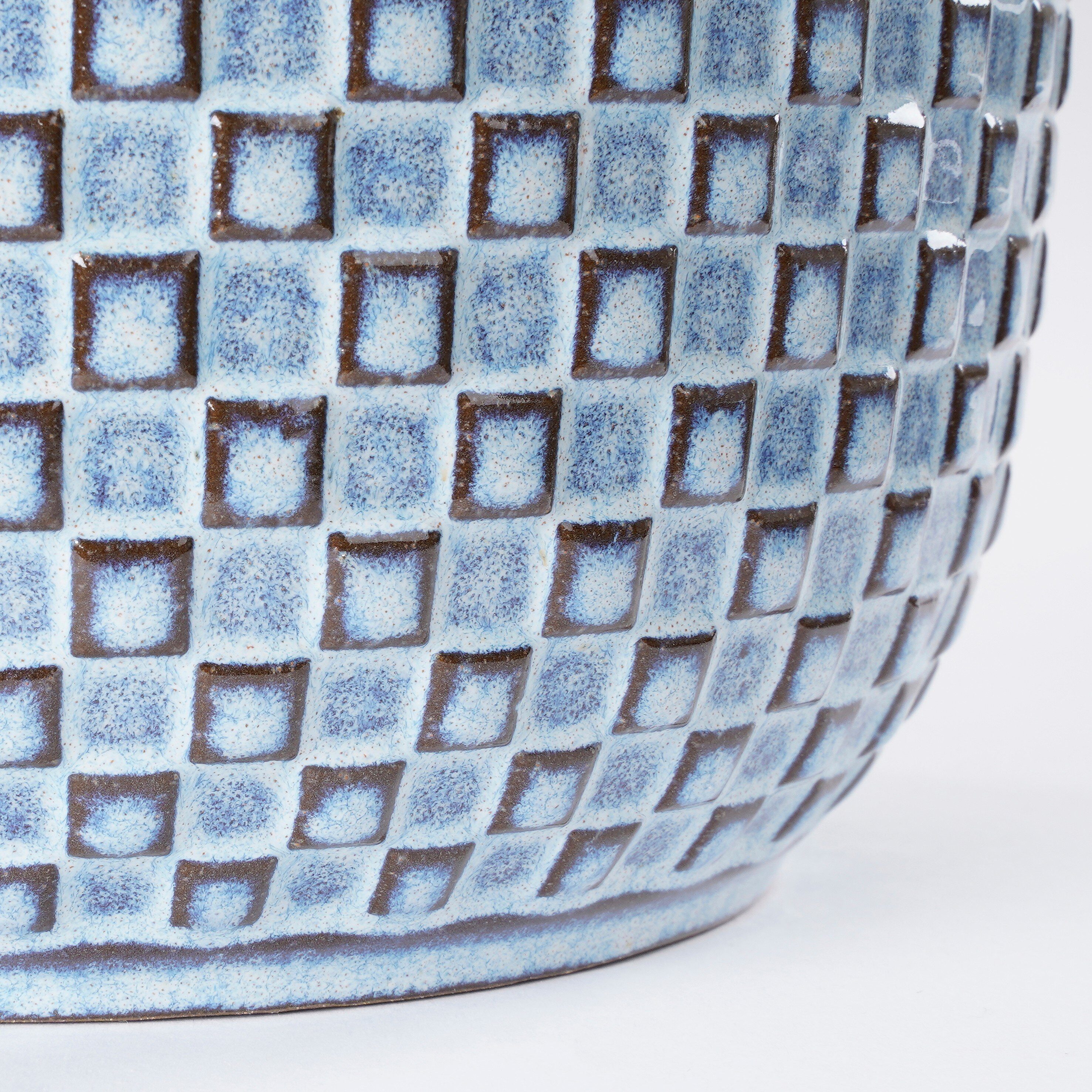 Mica Decorations Blumentopf Mica Decorations Daan Topf rund blau - h17,5xd19cm