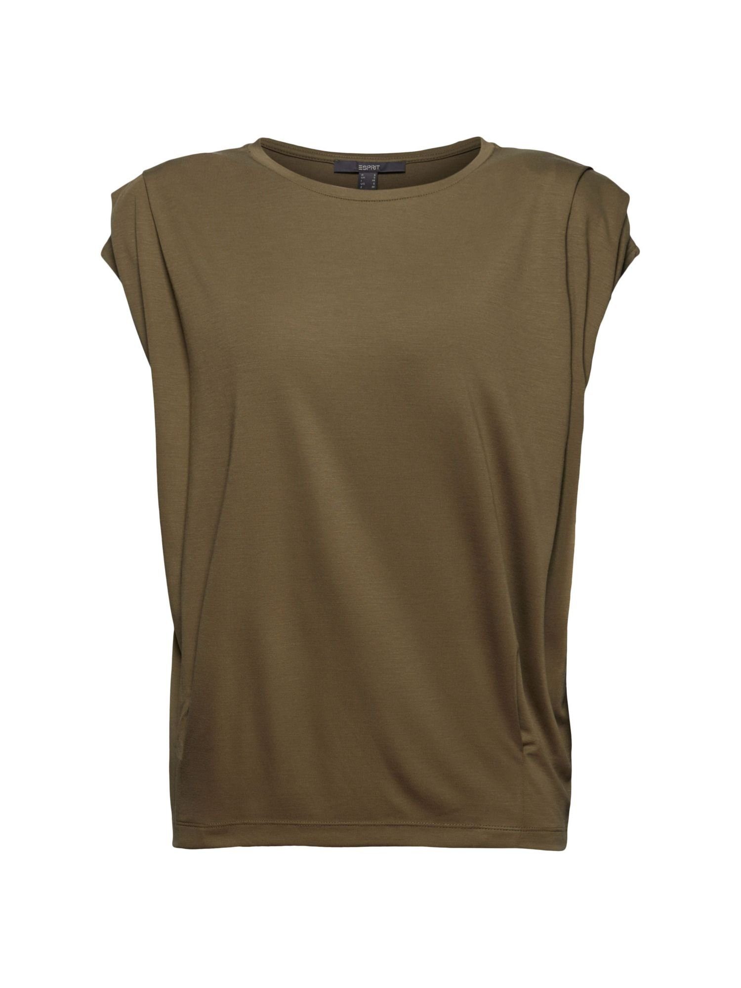 Damen Shirts Esprit Collection T-Shirt T-Shirt mit Schulterpolstern, LENZING™ ECOVERO™ (1-tlg)