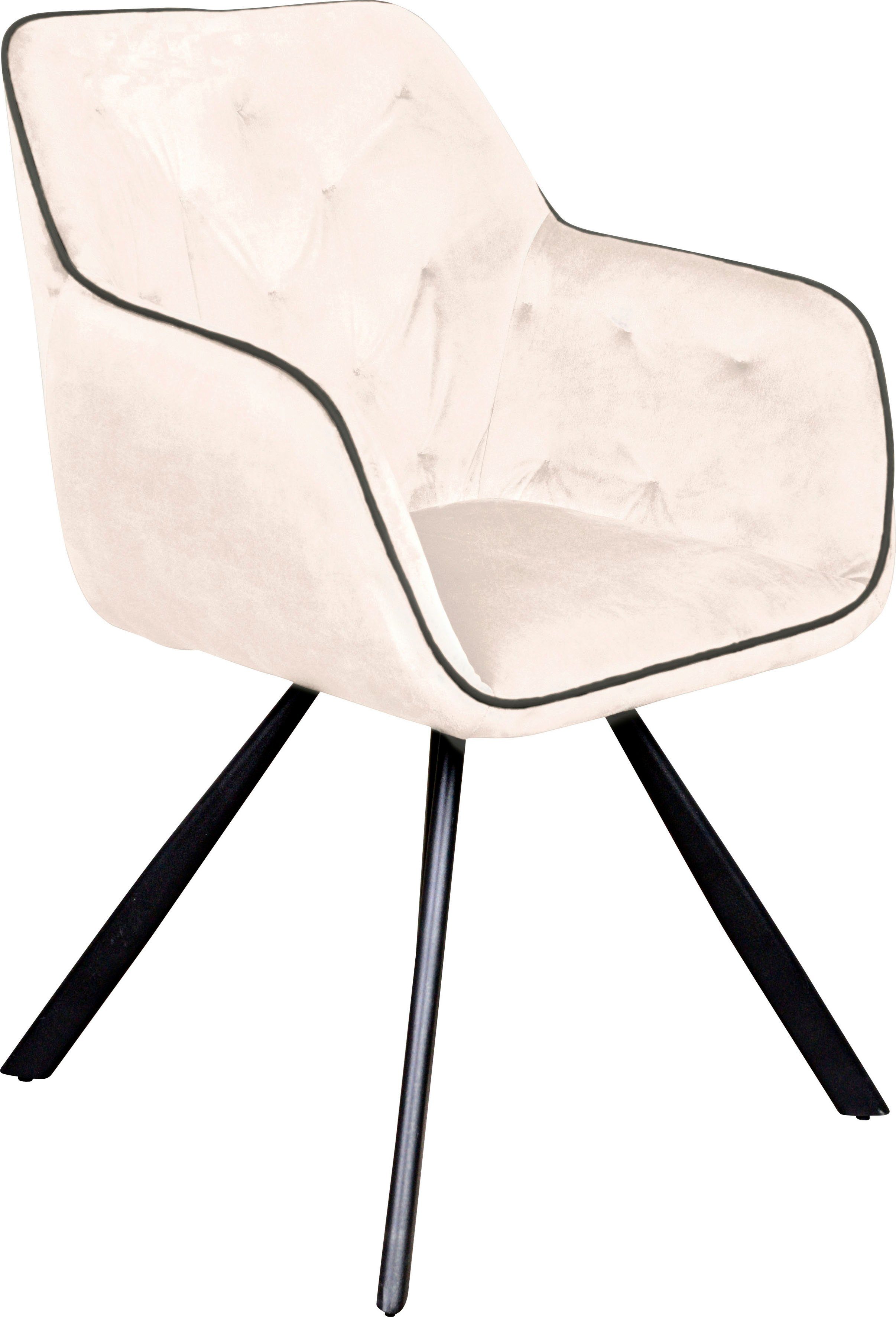 Kayoom Polsterstuhl Stuhl Eann 125, stilvoll, pflegeleicht creme | Polsterstühle