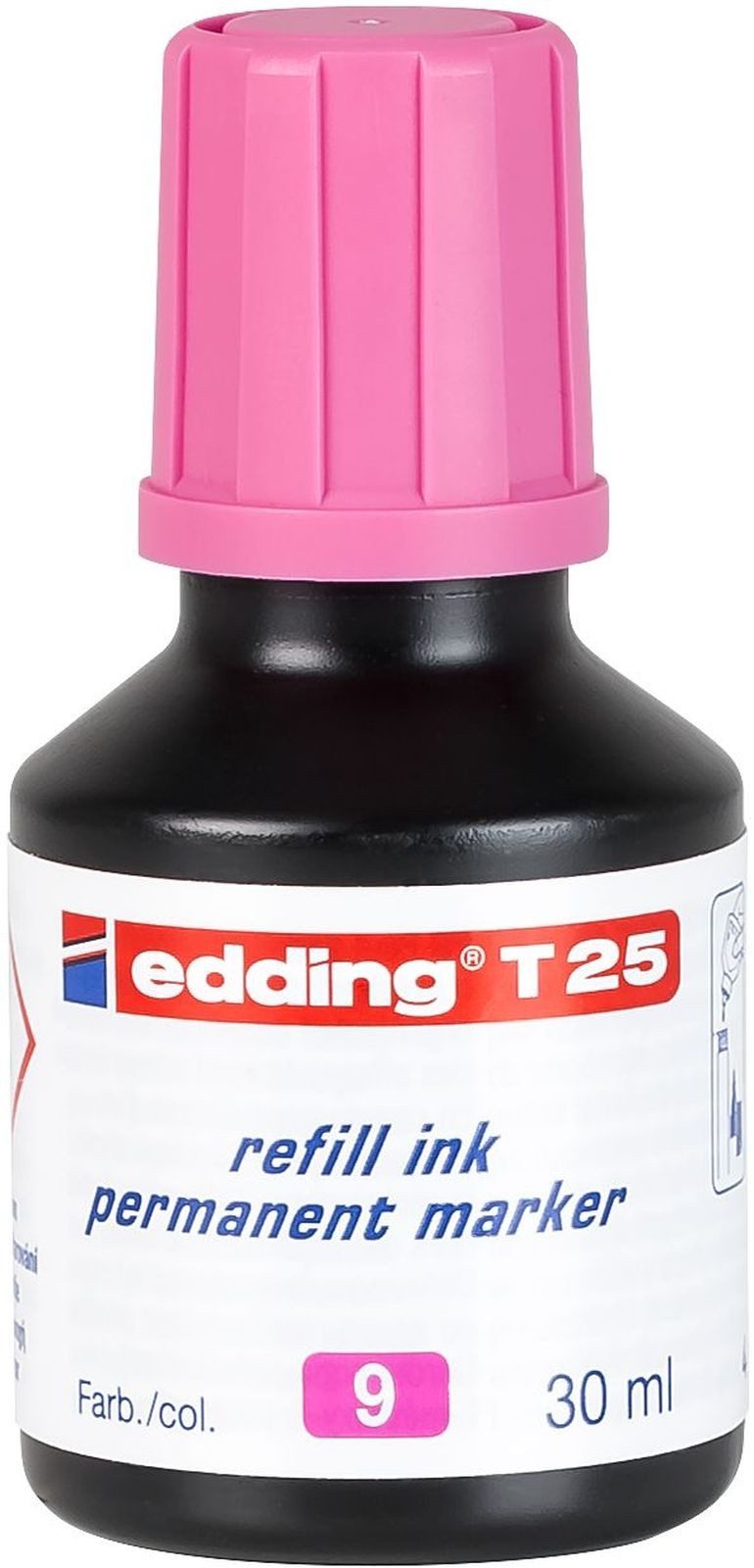 edding Füllhalter Nachfülltinte edding T 25 für edding Permanentmarker 30ml rosa