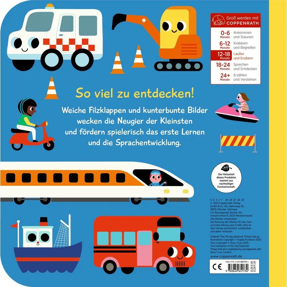 COPPENRATH DIE SPIEGELBURG Zeichenalbum Mein großes Wörterbuch: Fahrzeuge - Erste Wörter, Zahlen und Farben