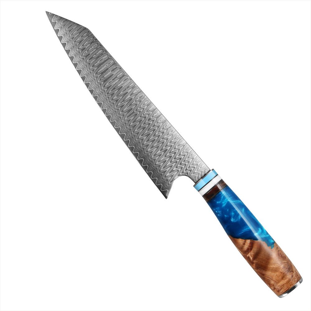 KingLux Damastmesser Kiritsuke-Messer Kochmesser 20cm Damaskus Stahl Harzgriff