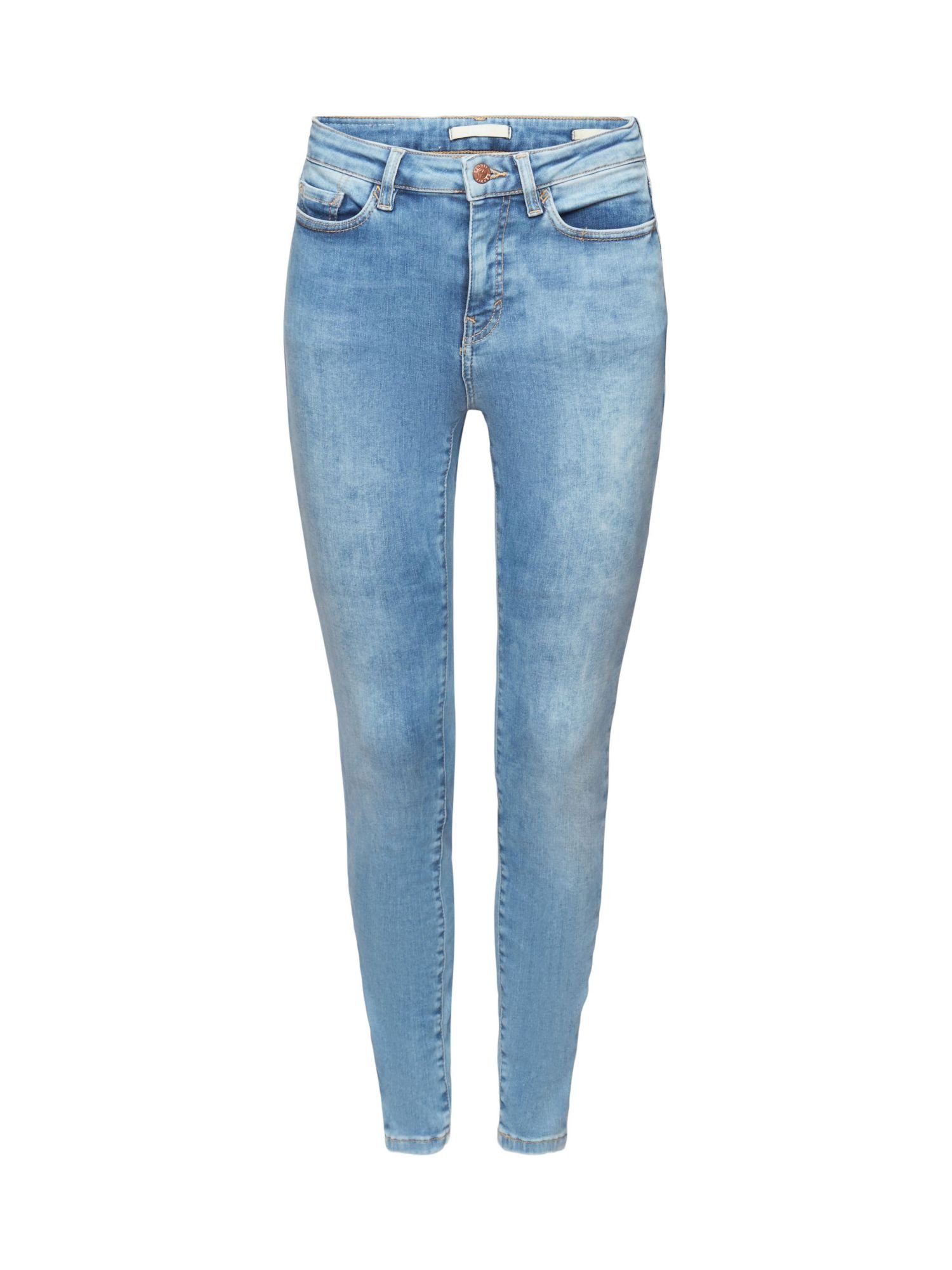 mit Esprit Baumwollmix Skinny-fit-Jeans nachhaltigem edc Stretch-Jeans Stretchanteil Denim Skinny-Fit, aus mit by