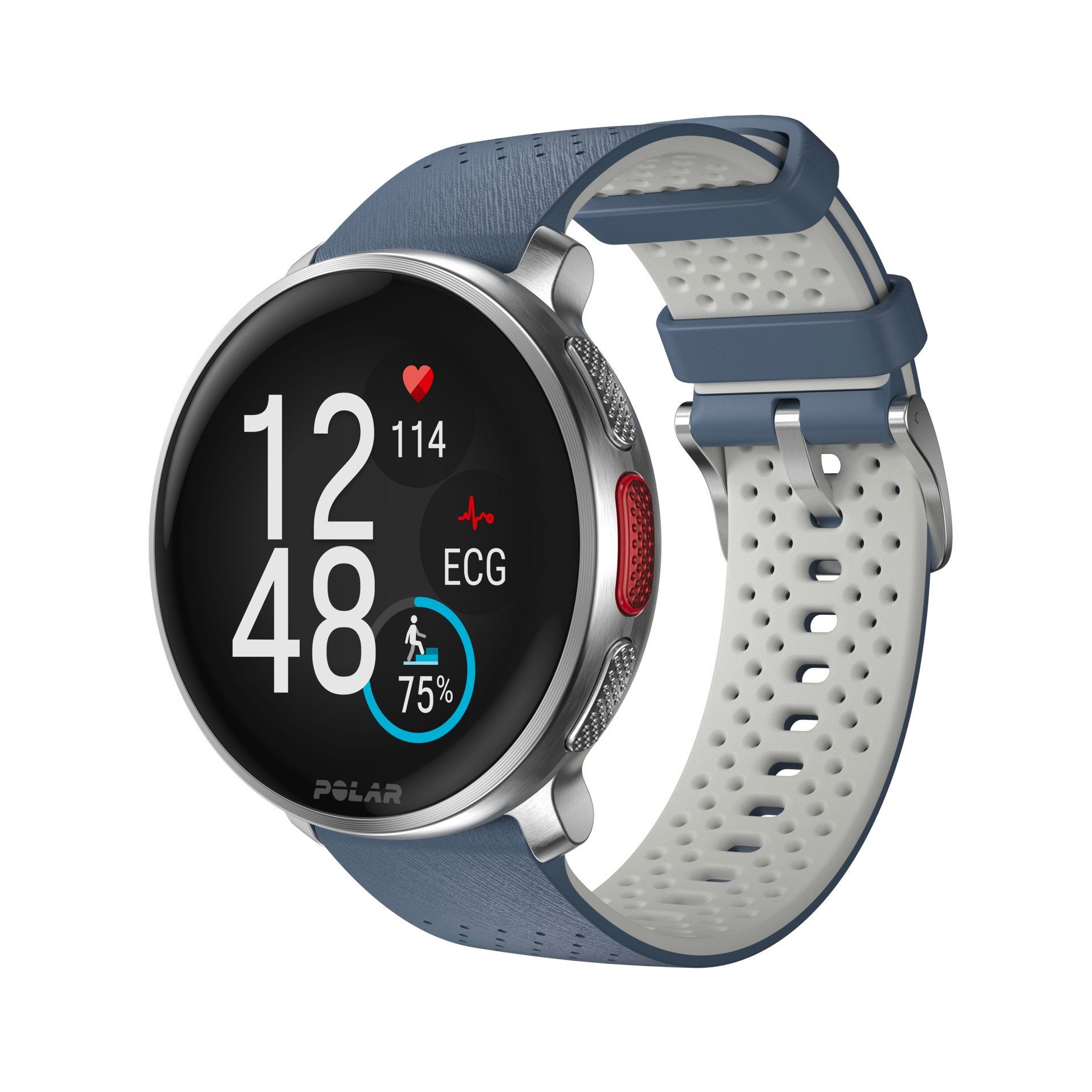 Polar VANTAGE V3 Smartwatch (3,5 cm/1,39 Zoll), Premium-Multisportuhr Silikon-Armband S-L