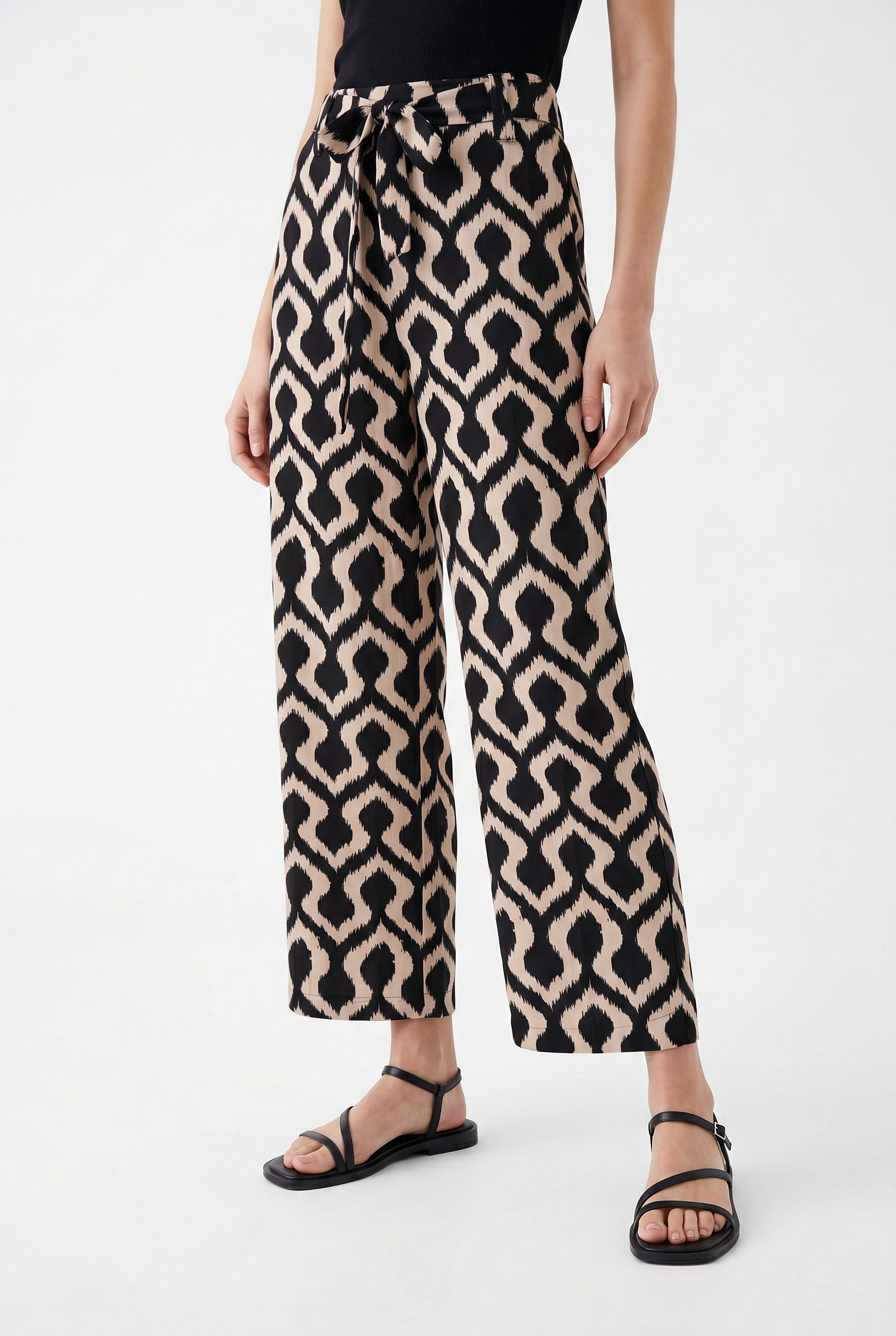 ONLY Palazzohose ONLNOVA LIFE CROP PALAZZO PANT AOP PTM Viskose, regular fit