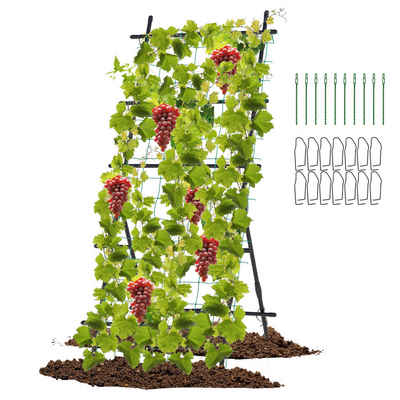 COSTWAY Rankhilfe, 1 St., A-förmiges Rankgitter, für Kletterpflanzen, 187cm hoch