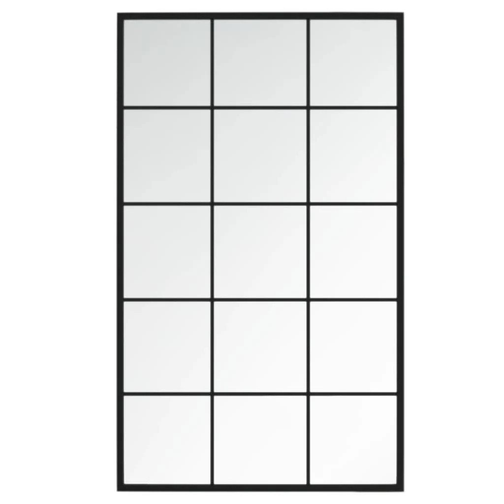 Vellora Fenster Wandspiegel Schwarz 100x60 cm günstig online kaufen