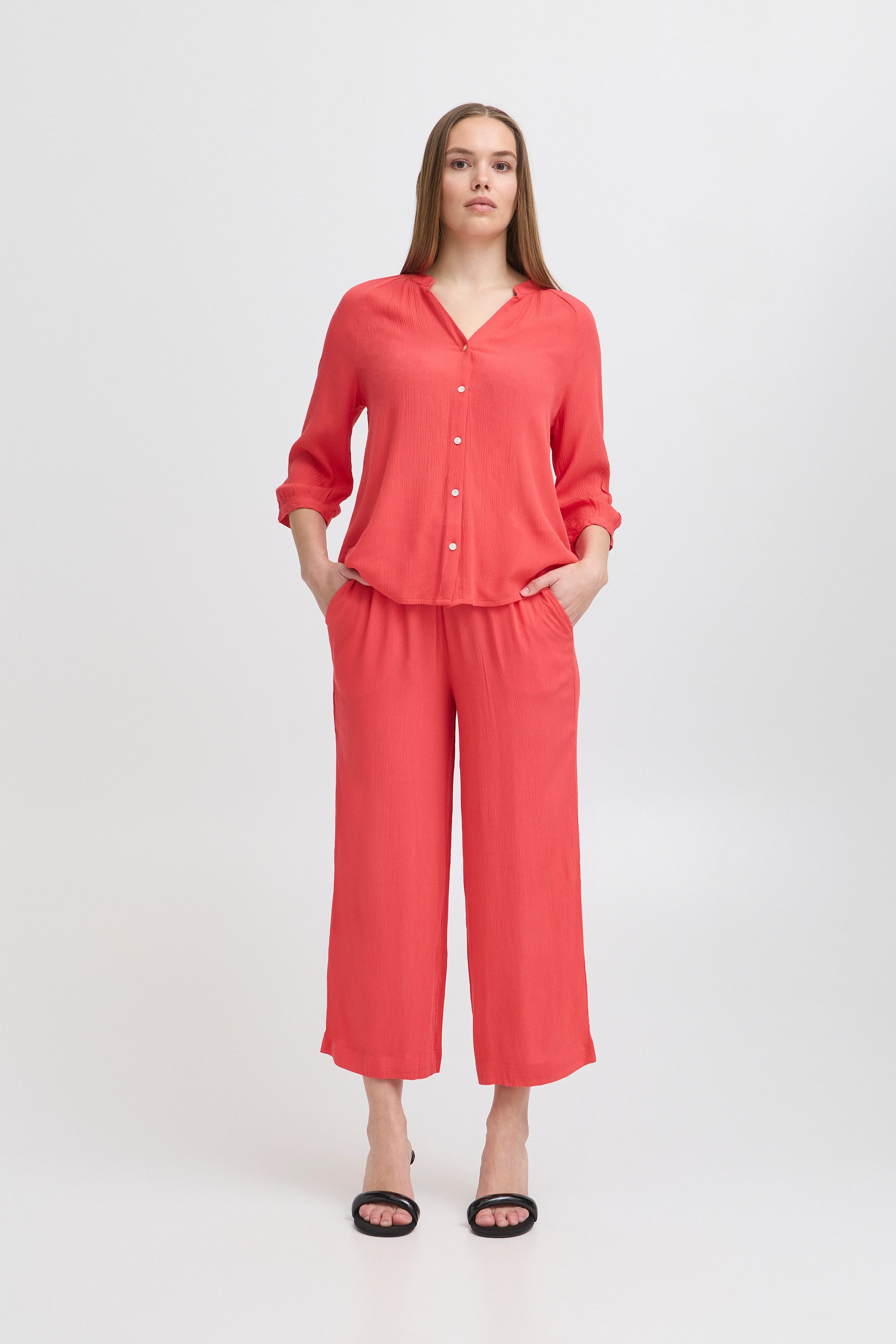 ICHI Stoffhose Freizeithose IHMARRAKECH