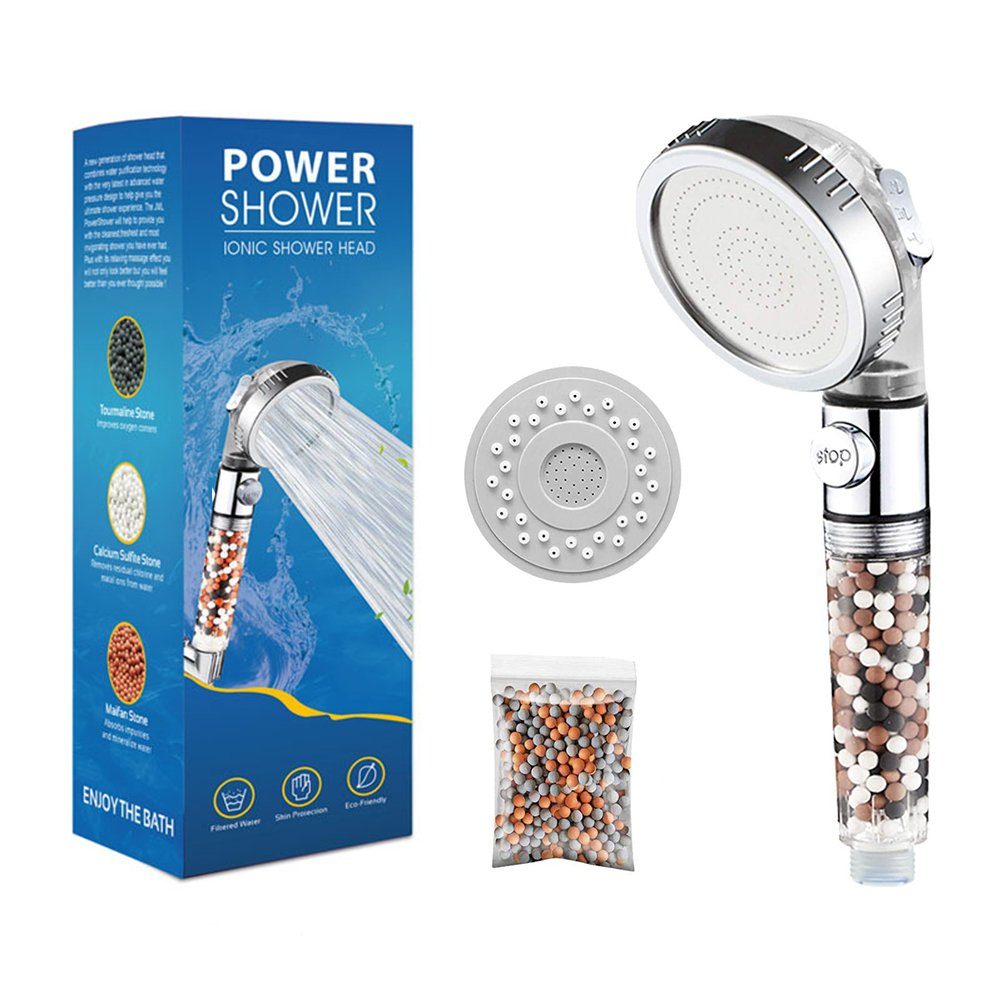 zggzerg Handbrause Duschkopf, Handbrause mit Öko Ionen Filter und 3 Strahla günstig online kaufen
