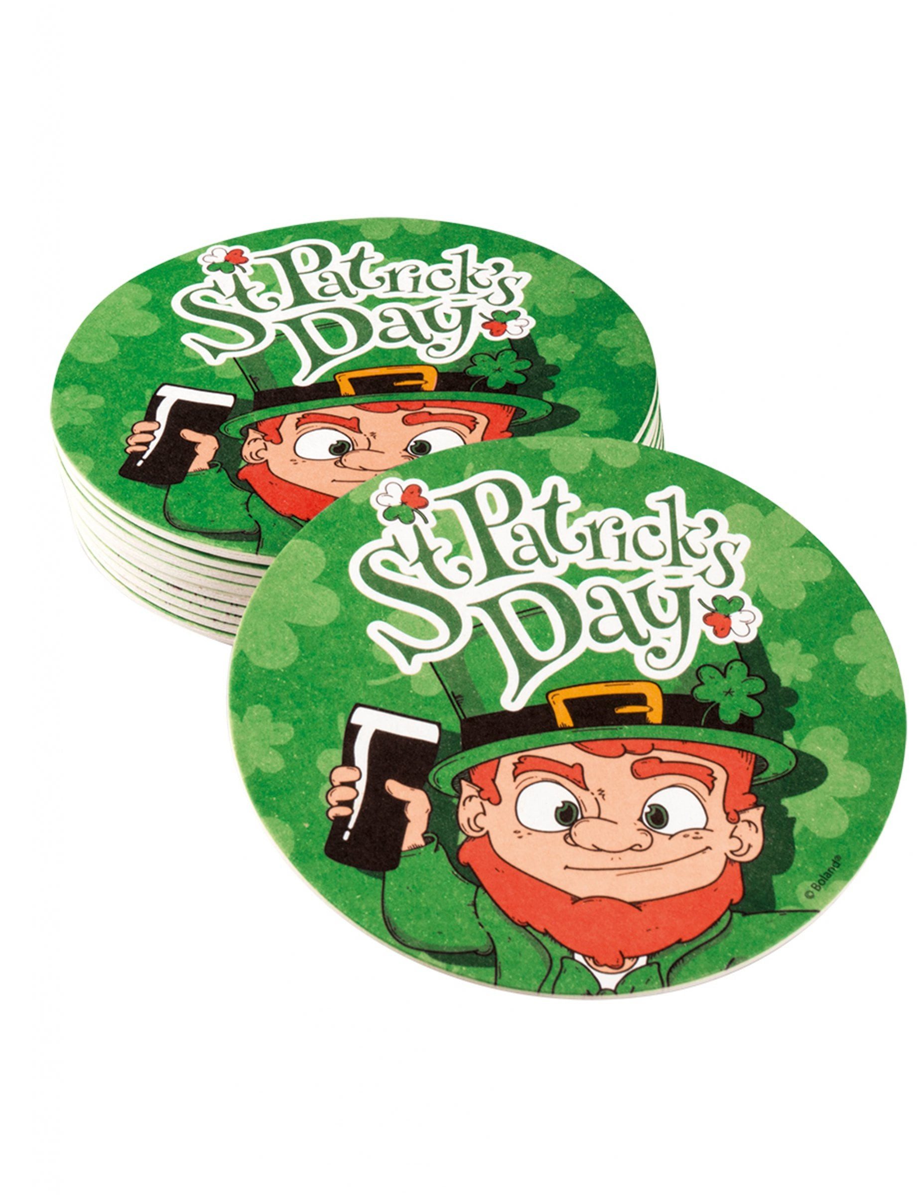 Boland Kostüm Saint Patrick's Day Untersetzer Tischdeko 10 Stück 10 cm