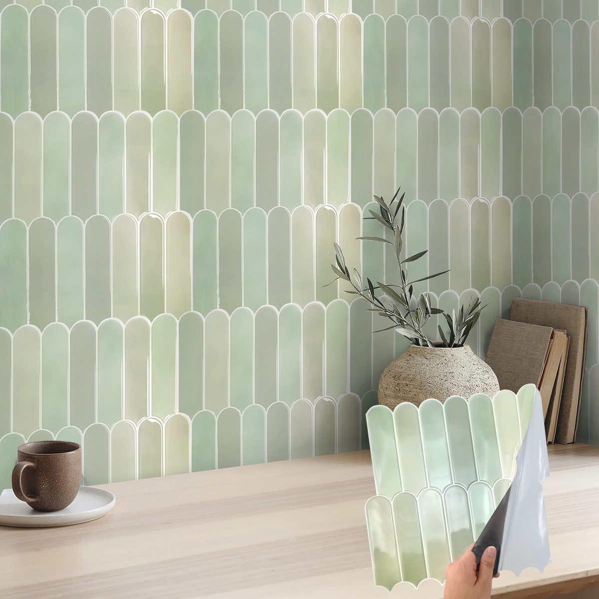 Coonoor Fliesenaufkleber 3D Selbstklebend Fliesenaufkleber, Abziehen und Au günstig online kaufen