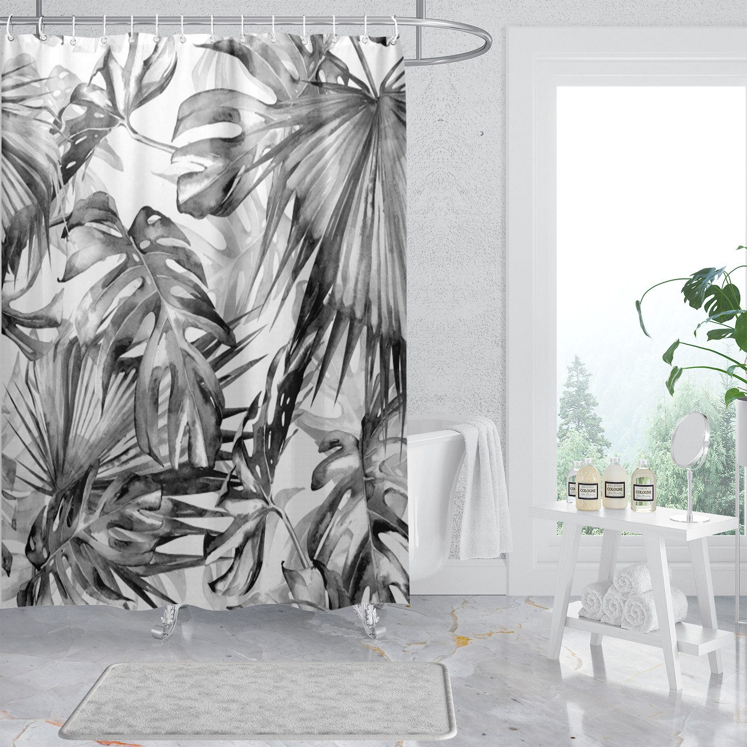 Coonoor Duschvorhang Textil Anti-schimmel Wasserdicht Waschbar Badvorhang 1 günstig online kaufen