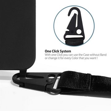 MyGadget Handyhülle Handykette für Apple iPhone 12 Pro Max, TPU Hülle mit Handyband zum Umhängen Kordel Schnur Case Schutzhülle