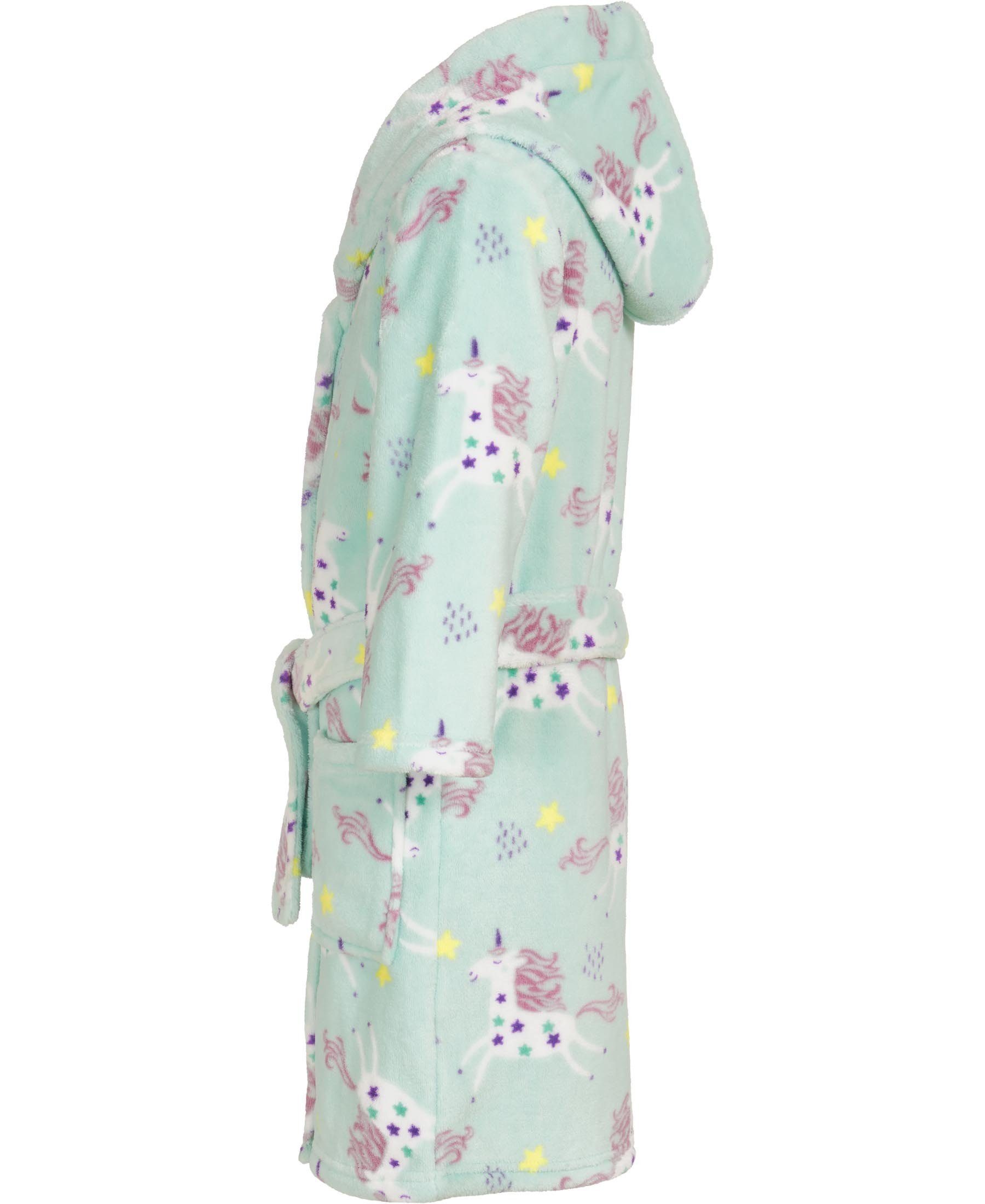 Playshoes Kinderbademantel Fleece-Bademantel Einhorn